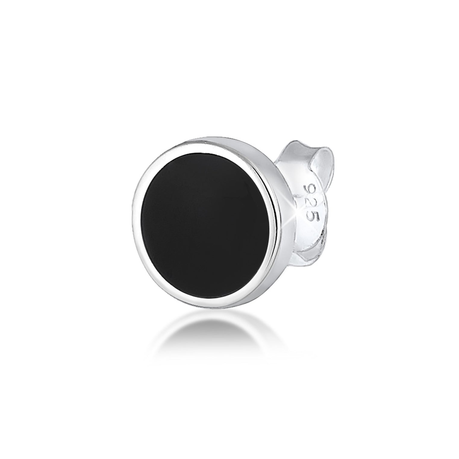 Silber - KUZZOI | Ohrstecker Rund | Emaille | 925er Sterling Silber