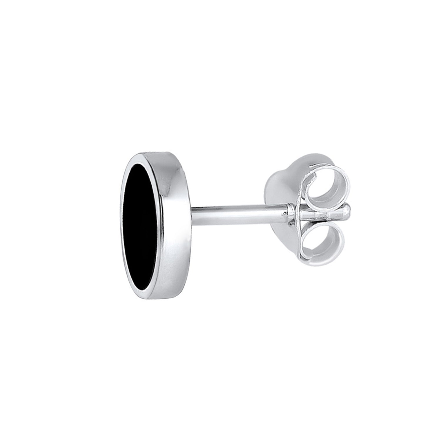 Silber - KUZZOI | Ohrstecker Rund | Emaille | 925er Sterling Silber