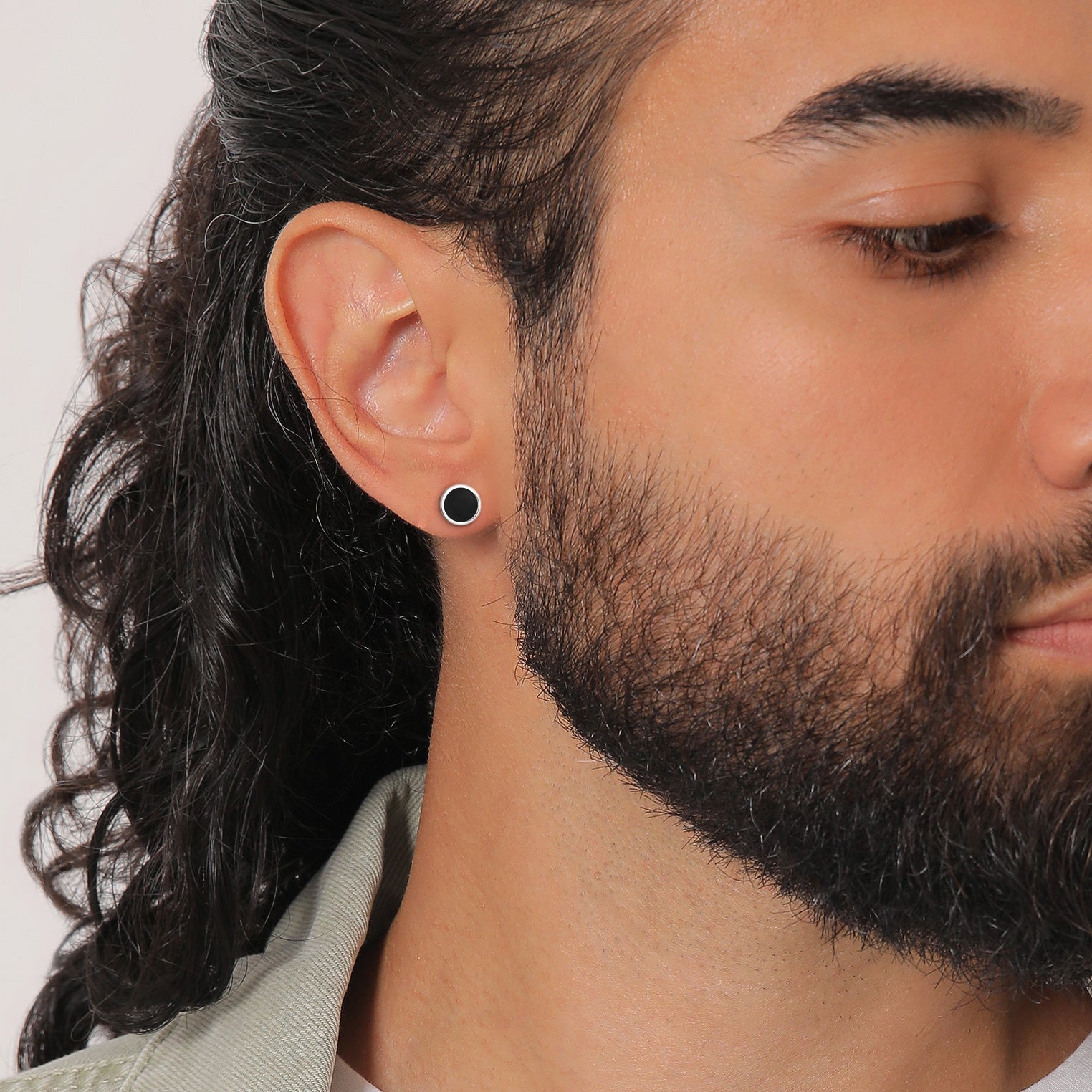 Silber - KUZZOI | Ohrstecker Rund | Emaille | 925er Sterling Silber