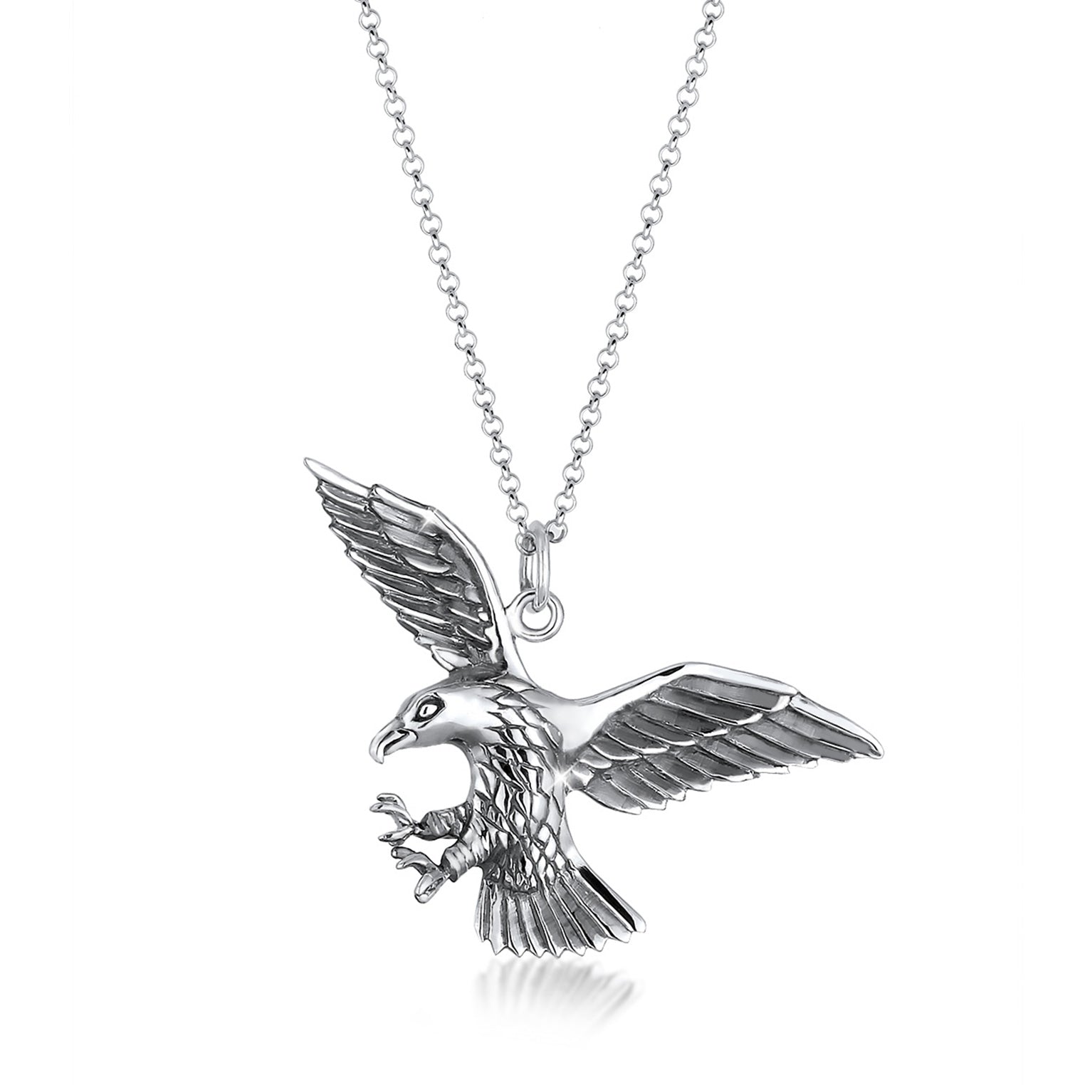 Silber - KUZZOI | Halskette Anhänger Vogel | 925er Sterling Silber