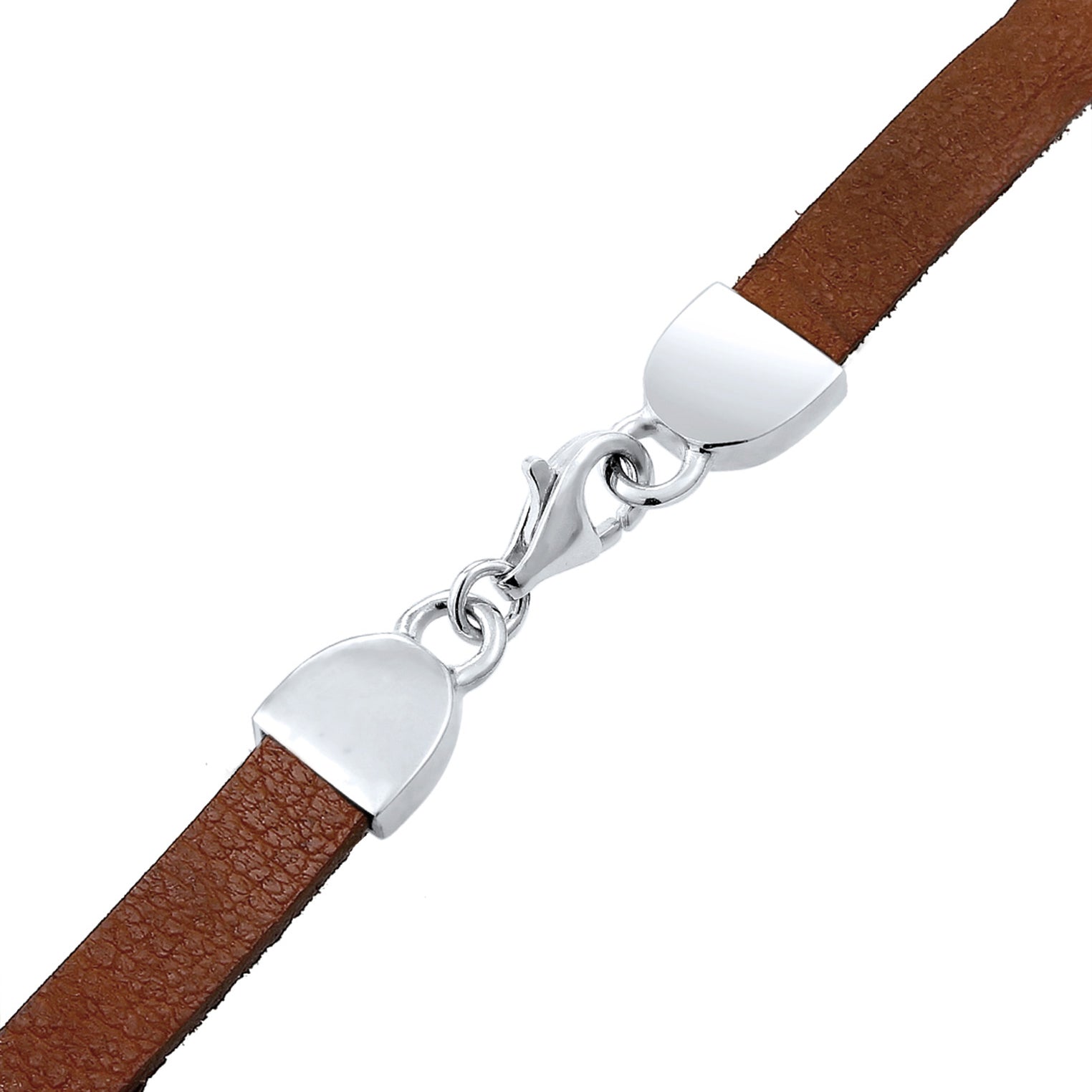 Braun - KUZZOI | Armband | Leder | 925er Sterling Silber