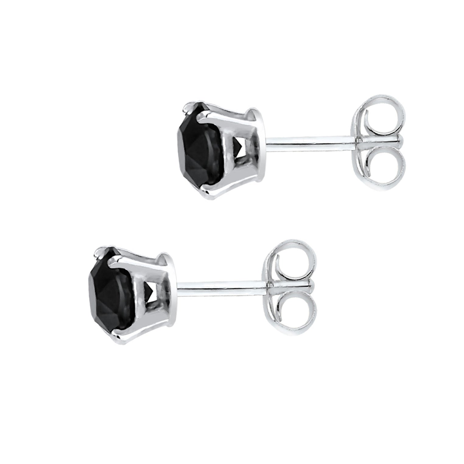 Schwarz - KUZZOI | Ohrstecker Basic | Kristall (Schwarz) | 925er Sterling Silber