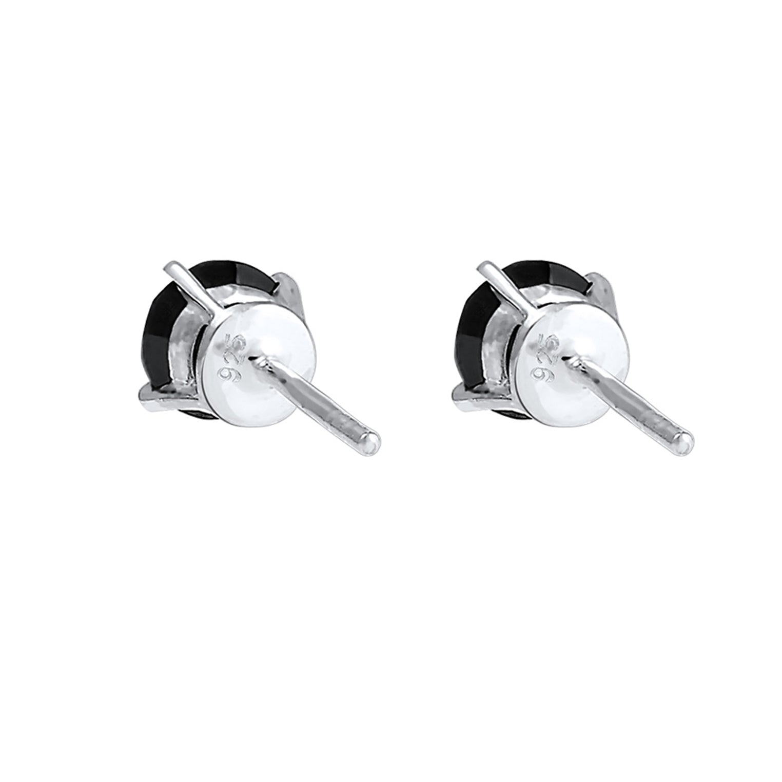 Schwarz - KUZZOI | Ohrstecker Basic | Kristall (Schwarz) | 925er Sterling Silber