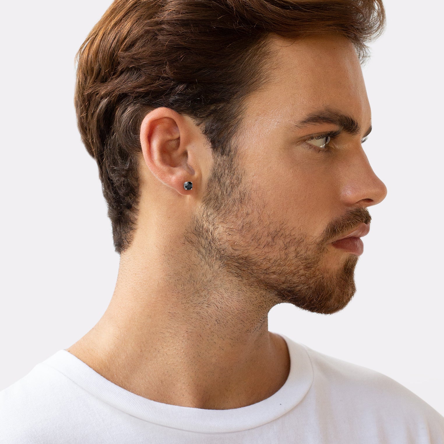 Schwarz - KUZZOI | Ohrstecker Basic | Kristall (Schwarz) | 925er Sterling Silber