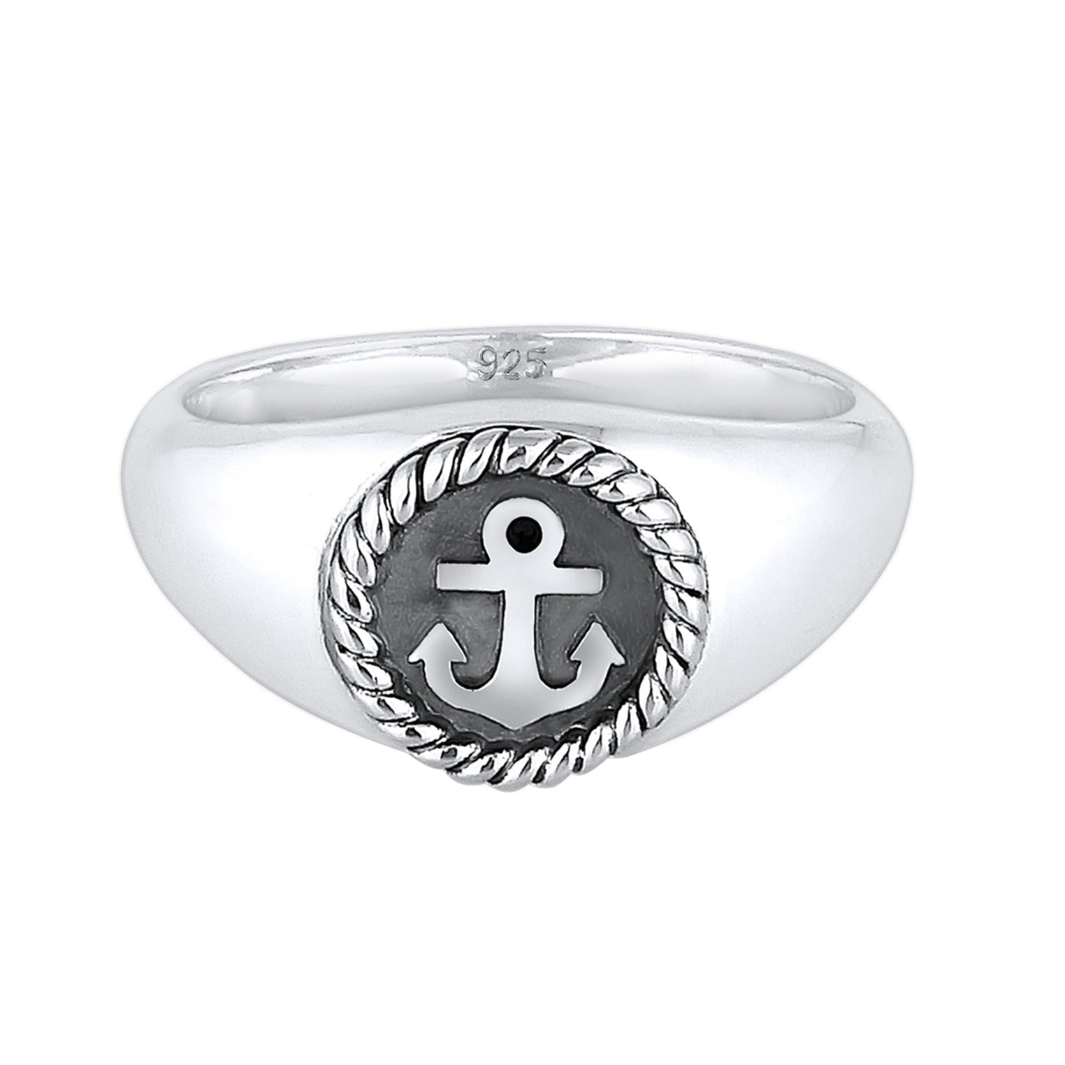 Silber - KUZZOI | Siegelring Anker | 925er Sterling Silber