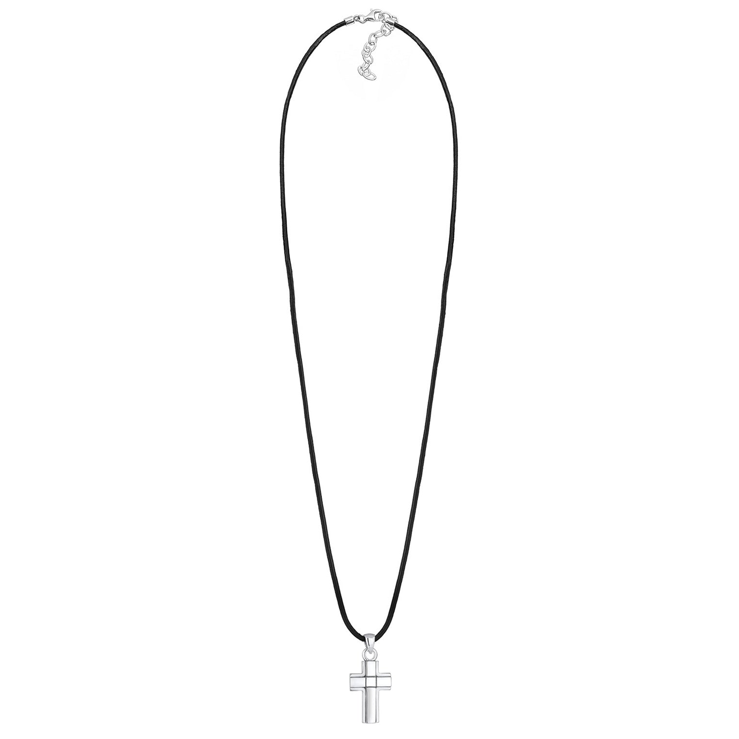 Kuzzoi Leder – | Glieder-Halskette Kreuz