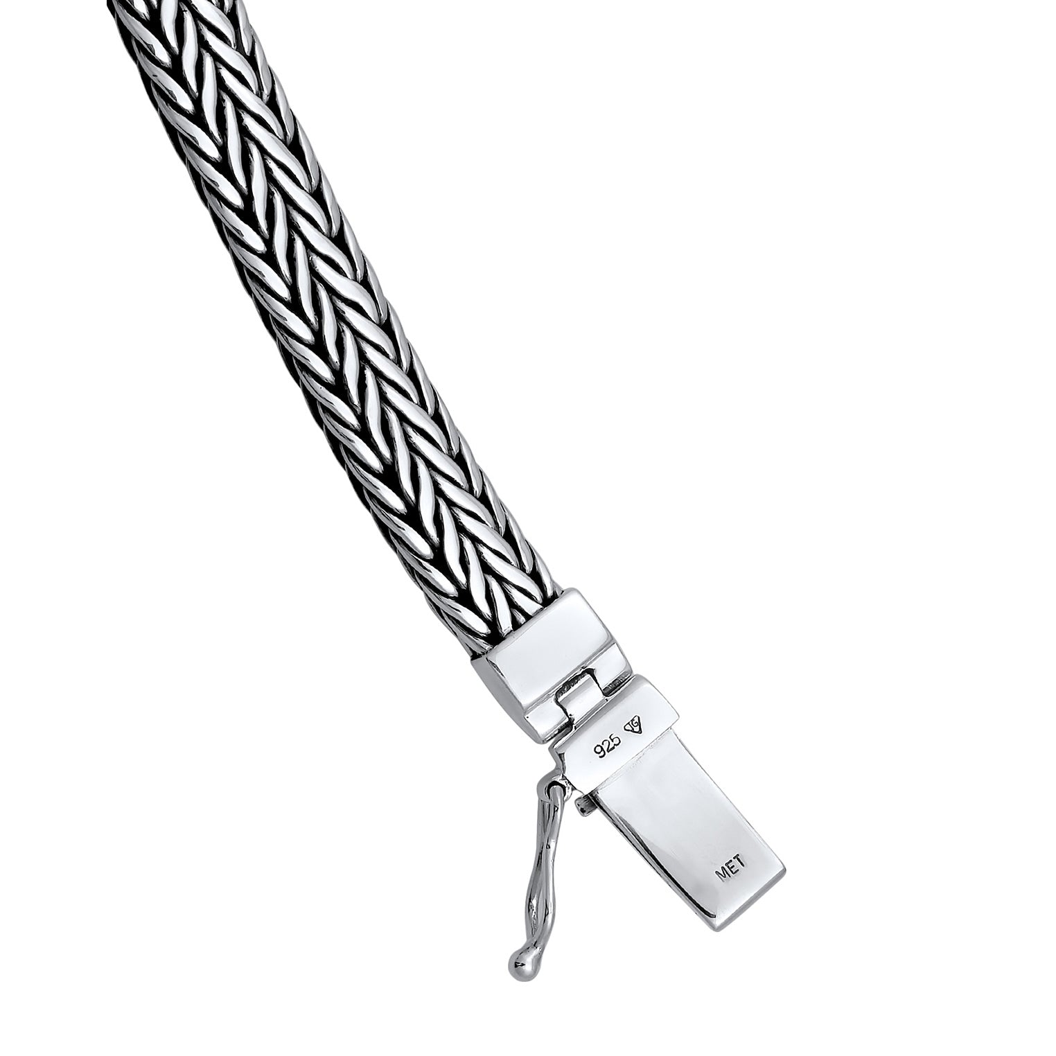 Silber - KUZZOI | Armband Geflochten | 925er Sterling Silber oxidiert