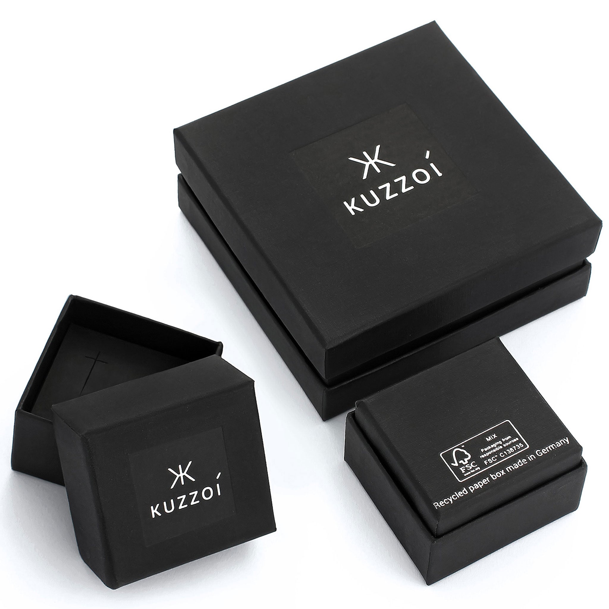 Silber - KUZZOI | Armband Geflochten | 925er Sterling Silber oxidiert