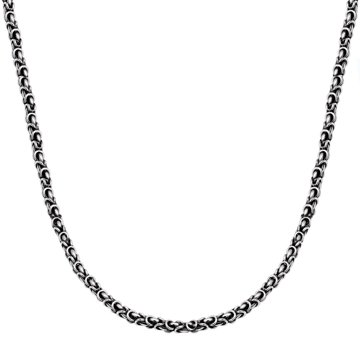 Silber - KUZZOI | Königs-Halskette Basic | 925er Sterling Silber oxidiert
