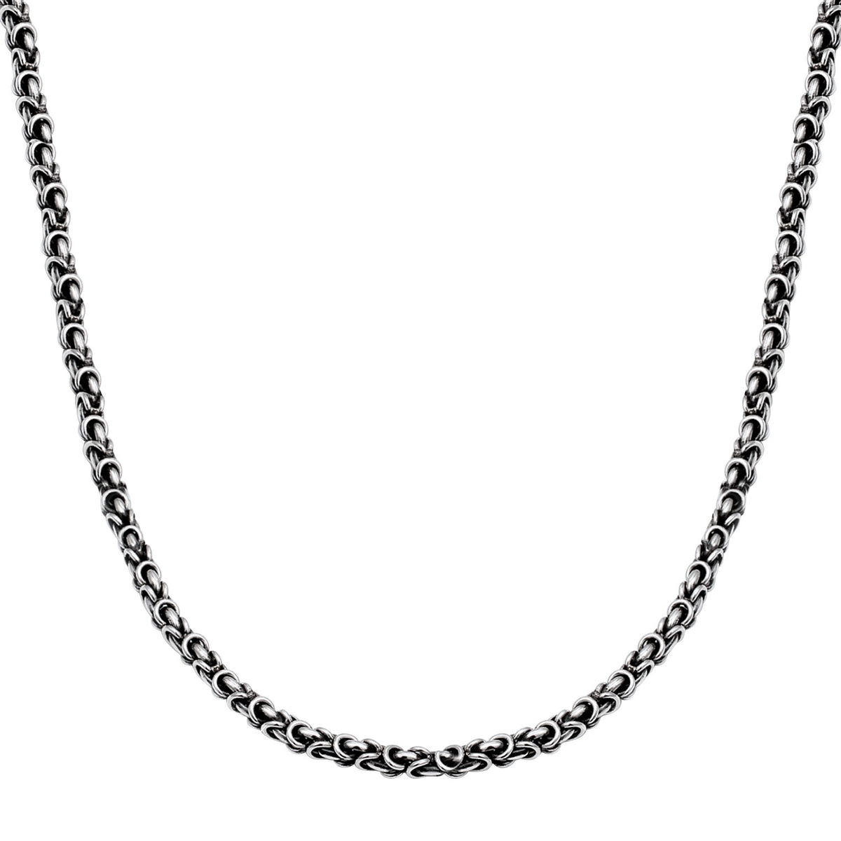Silber - KUZZOI | Königs-Halskette | 925er Sterling Silber oxidiert