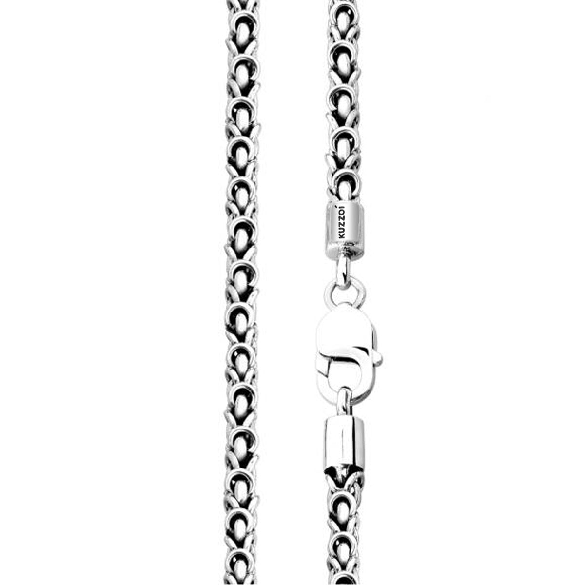 Silber - KUZZOI | Königs-Halskette | 925er Sterling Silber oxidiert