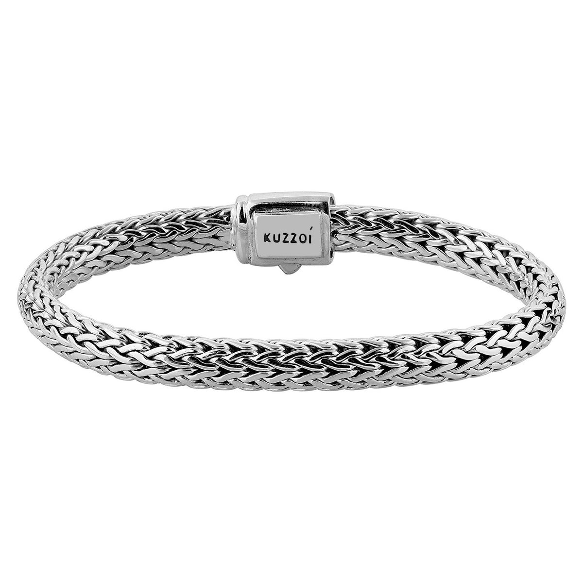 Silber - KUZZOI | Panzer-Armband | Zirkonia (Weiß) | 925er Sterling Silber