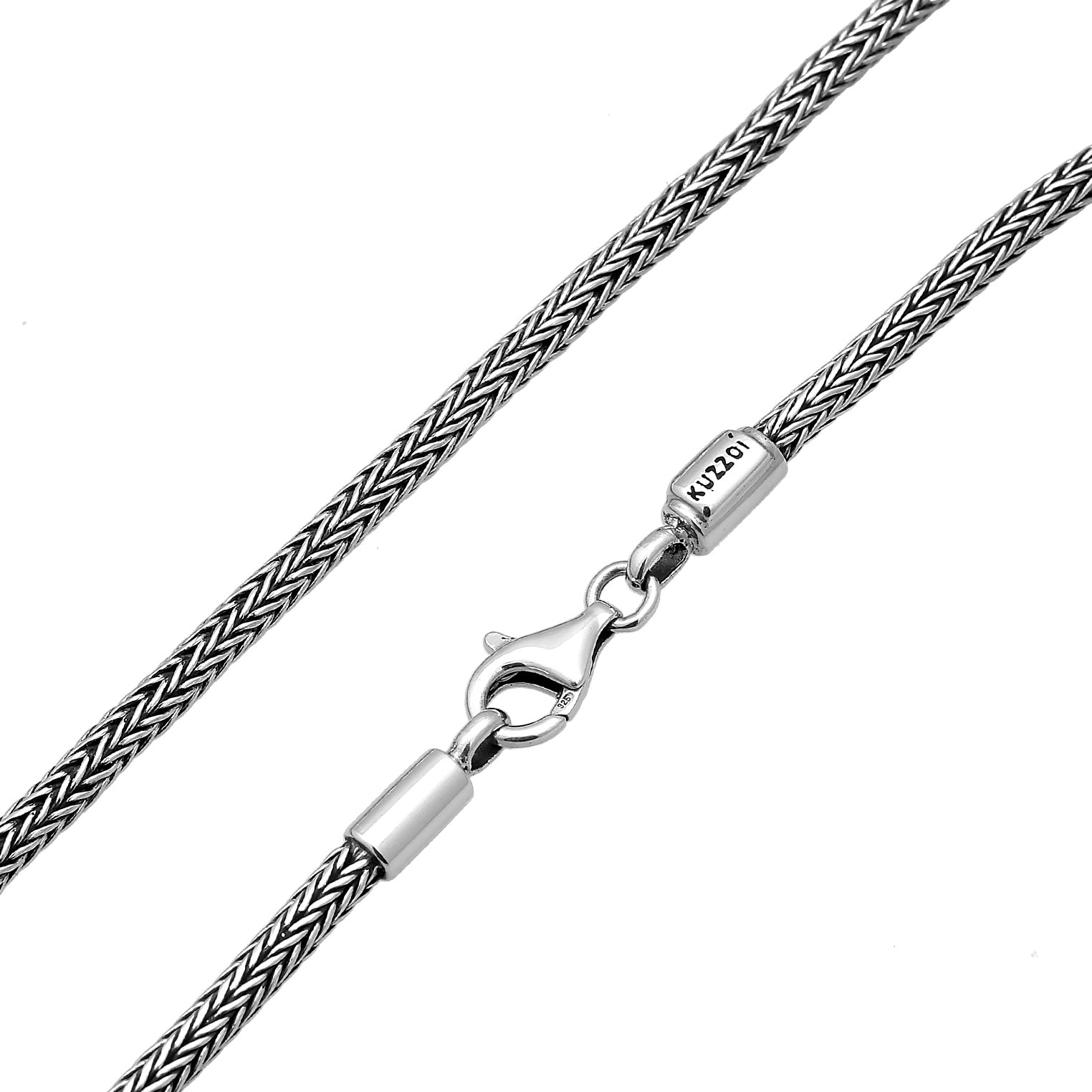 Silber - KUZZOI | Schlangen-Halskette | 925er Sterling Silber oxidiert