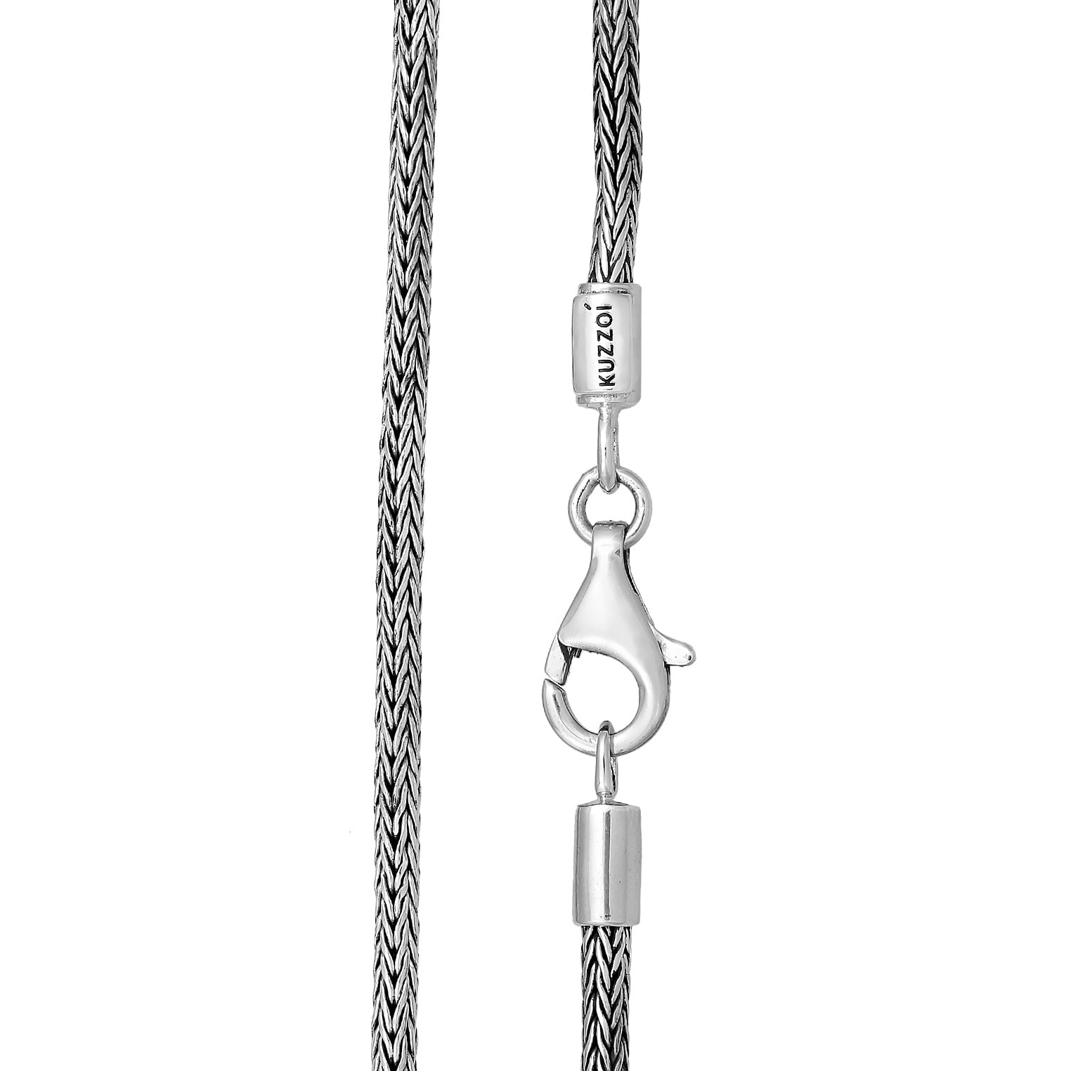 Silber - KUZZOI | Schlangen-Halskette Totenkopf | 925er Sterling Silber