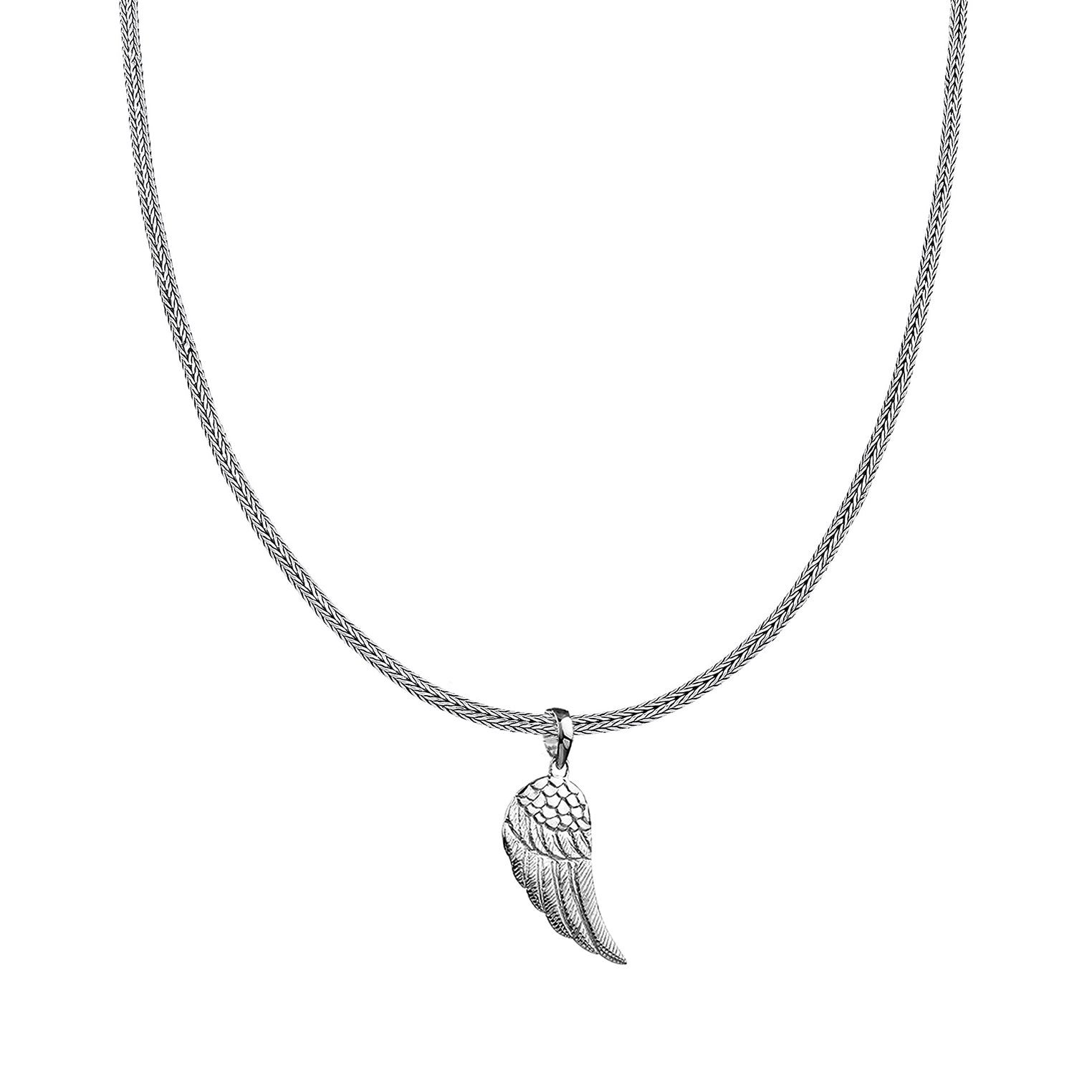 Silber - KUZZOI | Schlangen-Halskette Flügel | 925er Sterling Silber