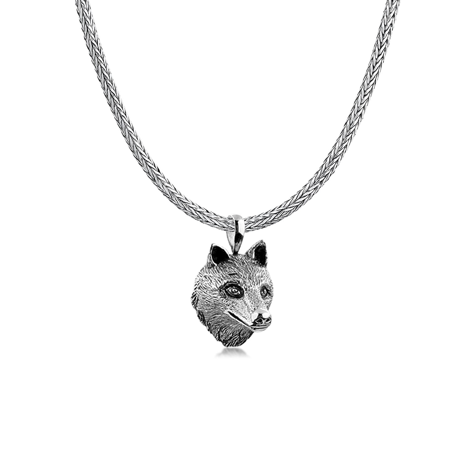 Silber - KUZZOI | Schlangen-Halskette Wolf | 925er Sterling Silber