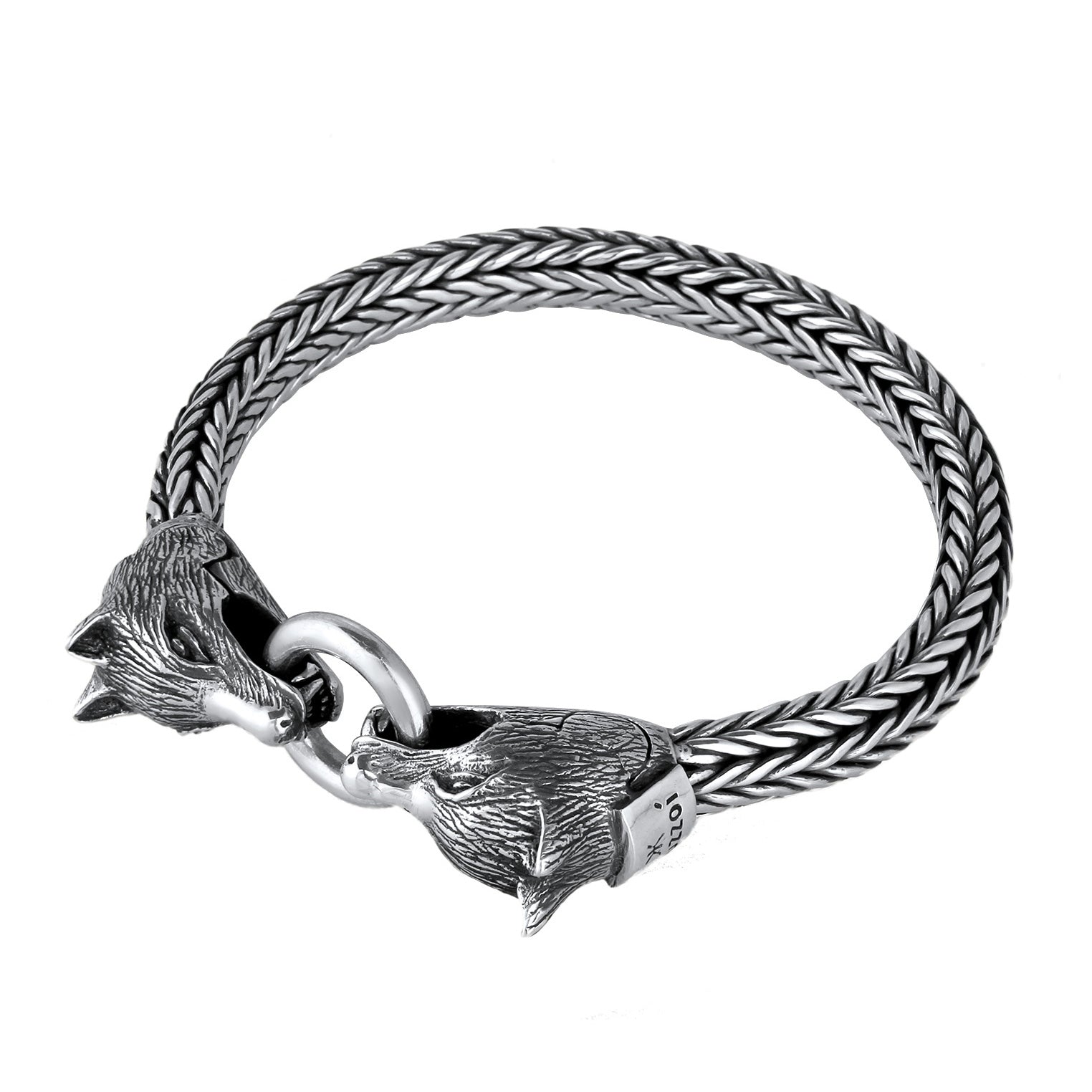 Silber - KUZZOI | Armband Wolf | 925er Sterling Silber oxidiert