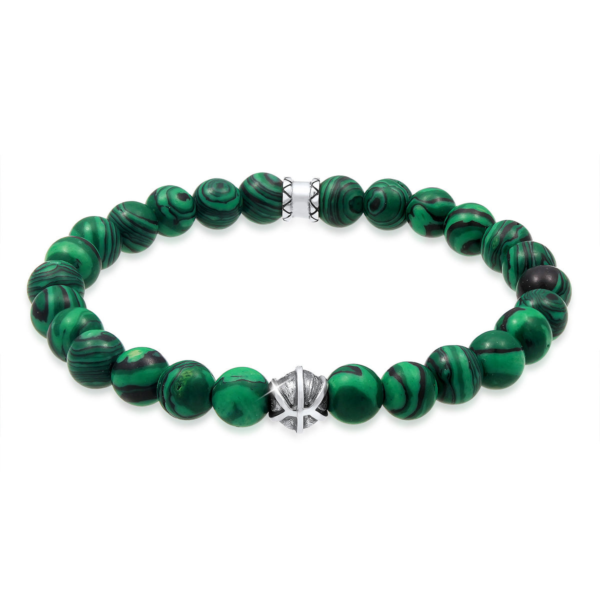 Grün - KUZZOI | Armband | Malachit (synth.) | 925er Sterling Silber