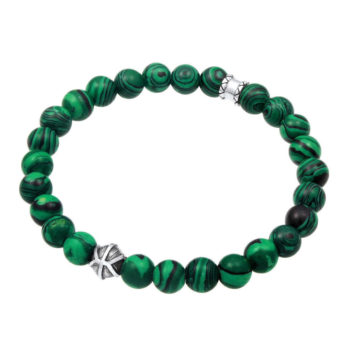 Grün - KUZZOI | Armband | Malachit (synth.) | 925er Sterling Silber