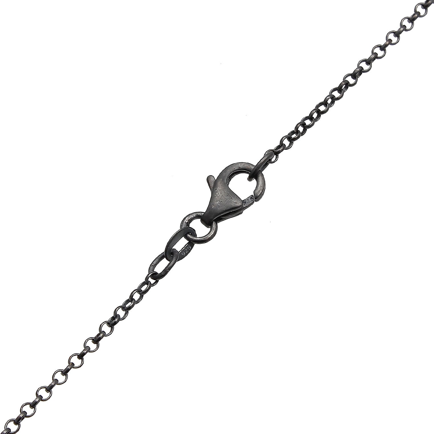 Schwarz - KUZZOI | Erbs-Halskette Kreuz | 925 Sterling Silber oxidiert