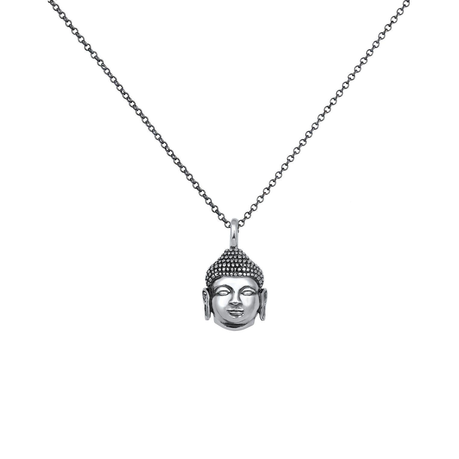 Silber - KUZZOI | Erbs-Halskette Buddha | 925er Sterling Silber