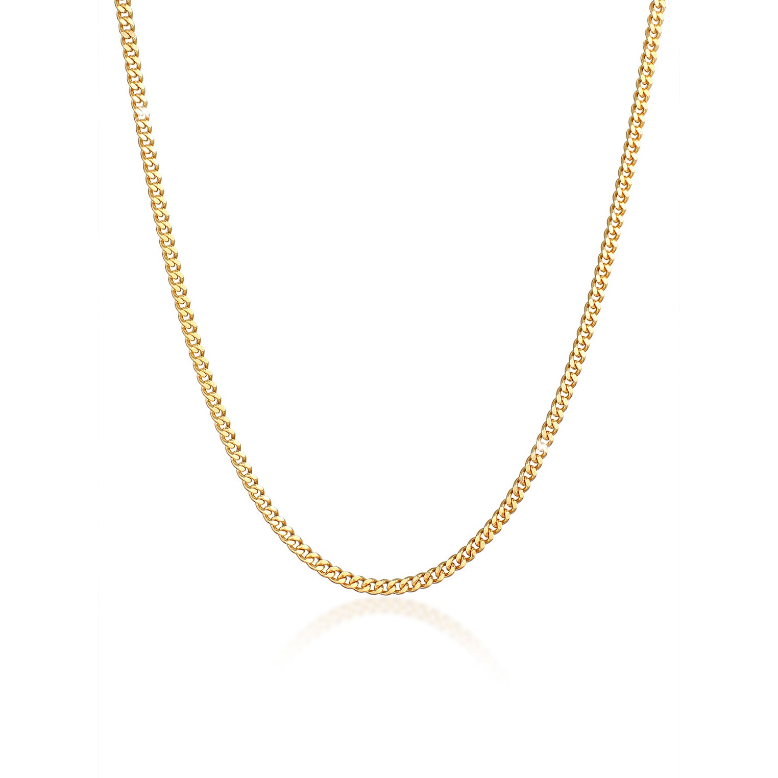 Gold - KUZZOI | Halskette Basic Trend | 925er Sterling Silber vergoldet