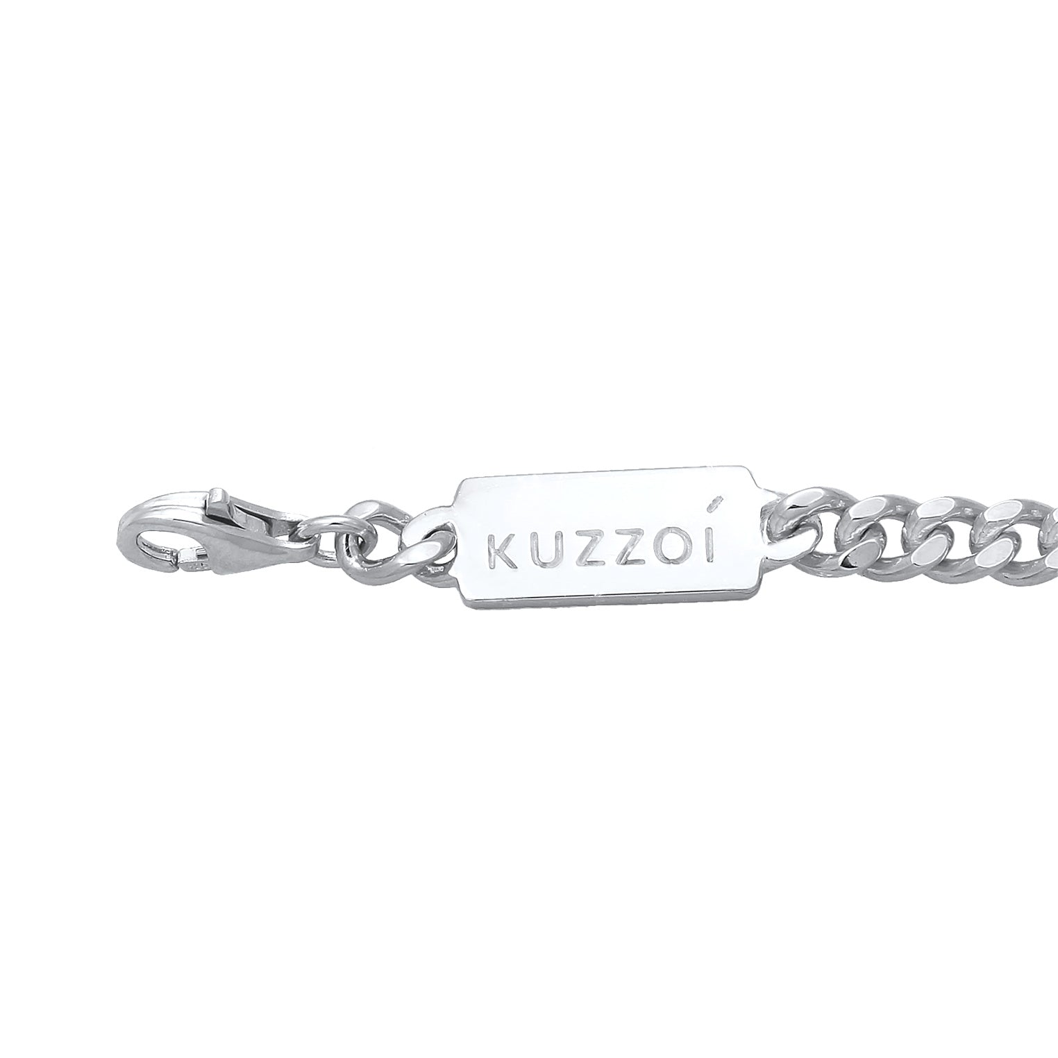 Silber - KUZZOI | Panzer-Armband Massiv Basic | 925er Sterling Silber