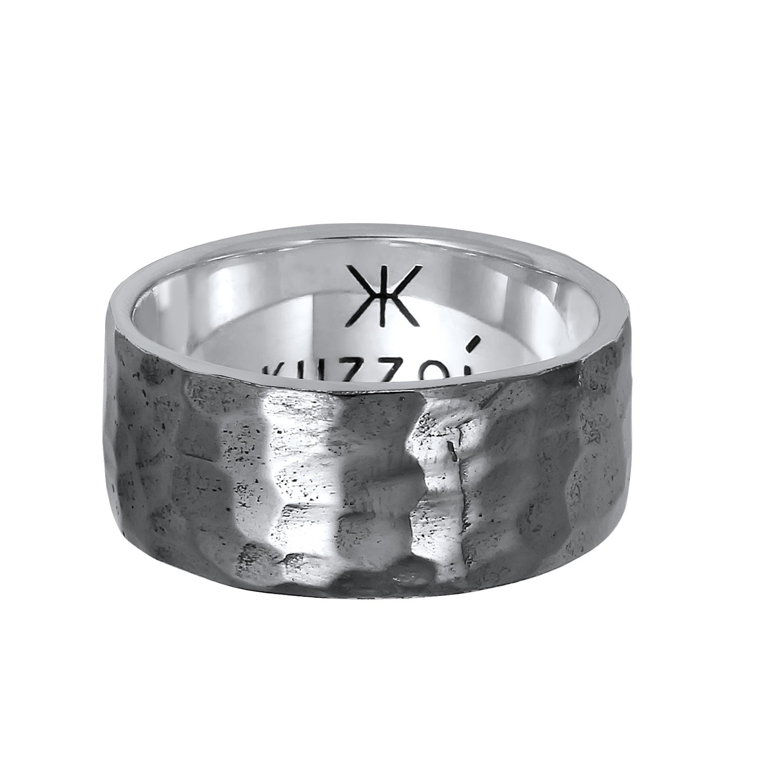 Kuzzoi Hammered Ring Band – Wide