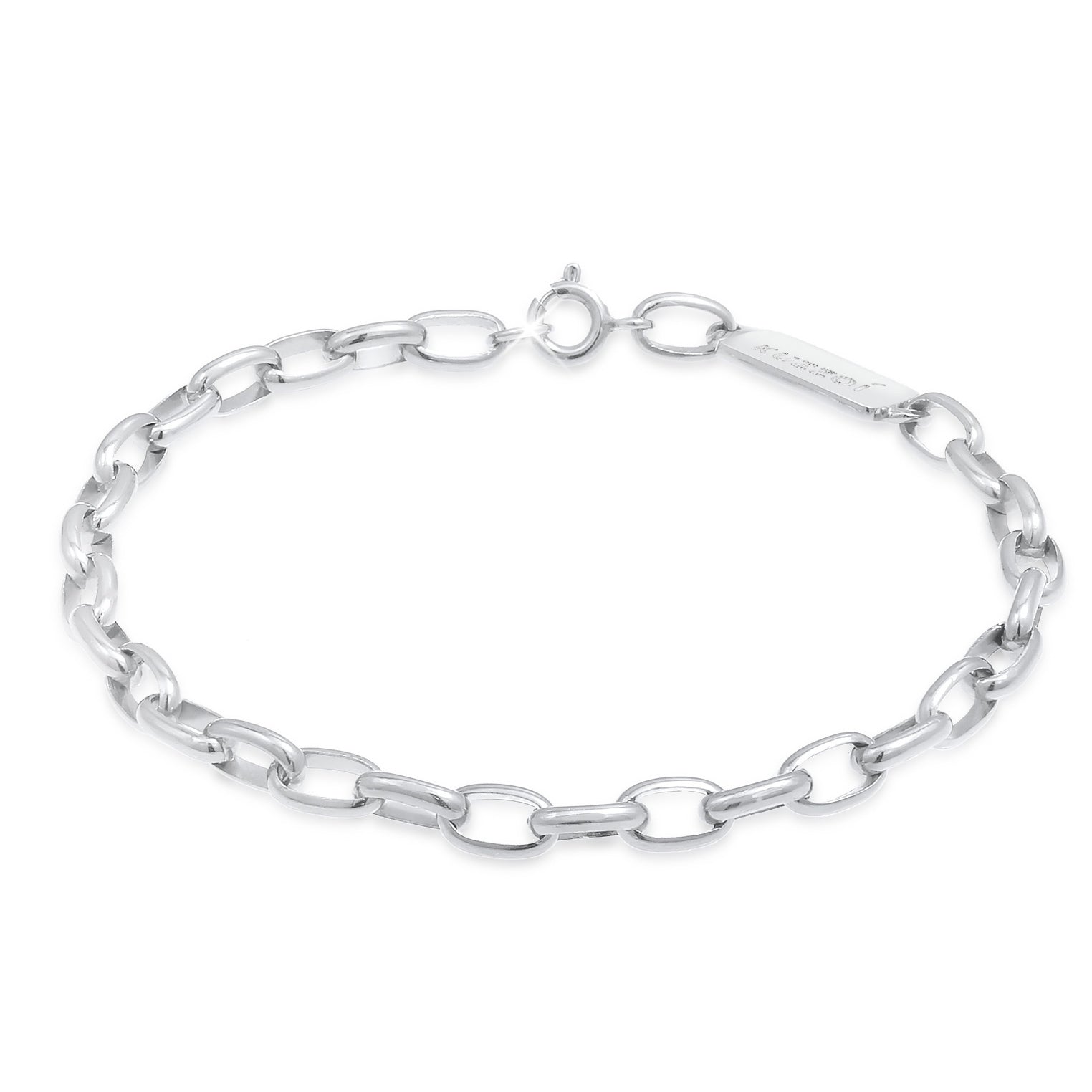 Silber - KUZZOI | Glieder-Armband Oval | 925er Sterling Silber