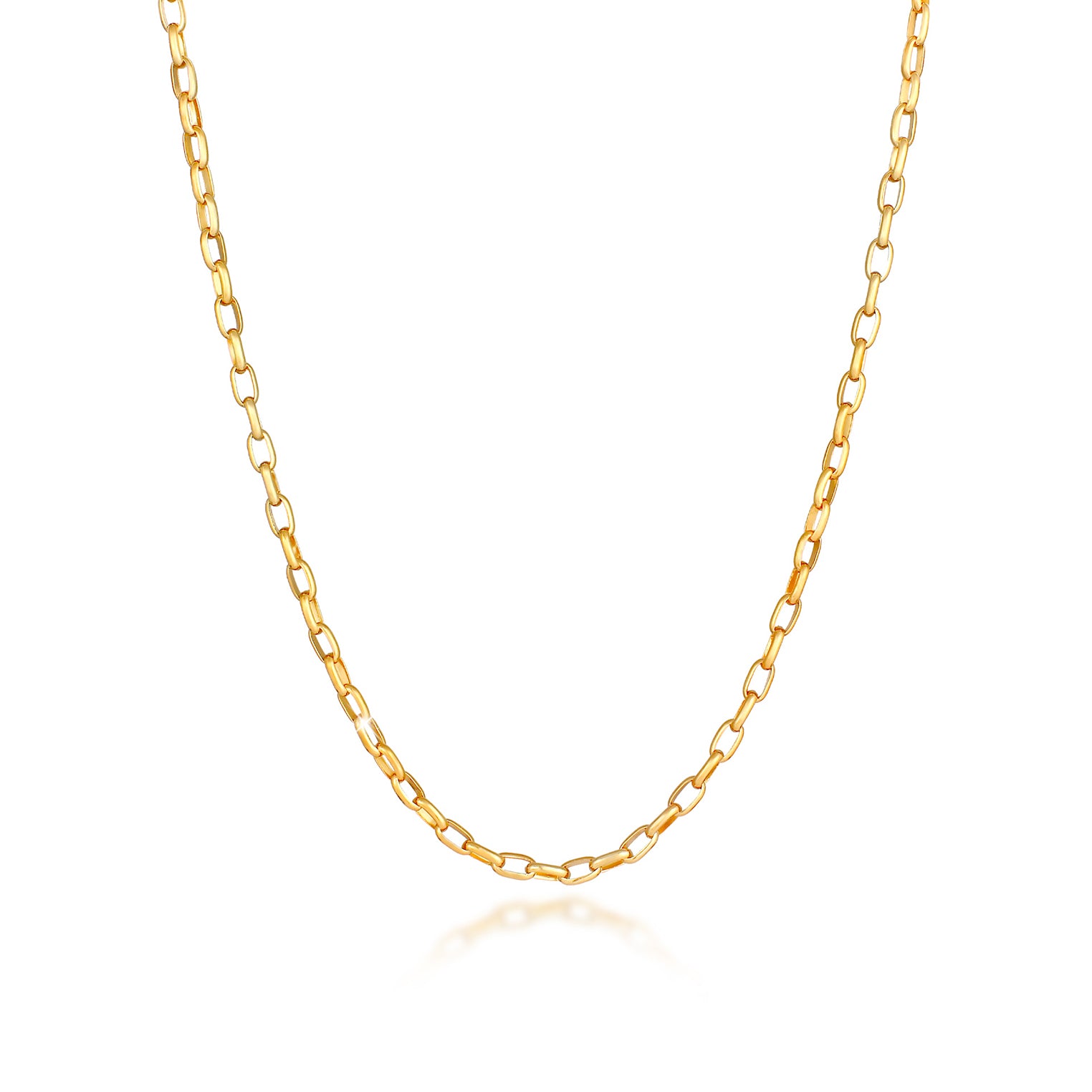 Gold - KUZZOI | Anker-Halskette | 925er Sterling Silber vergoldet