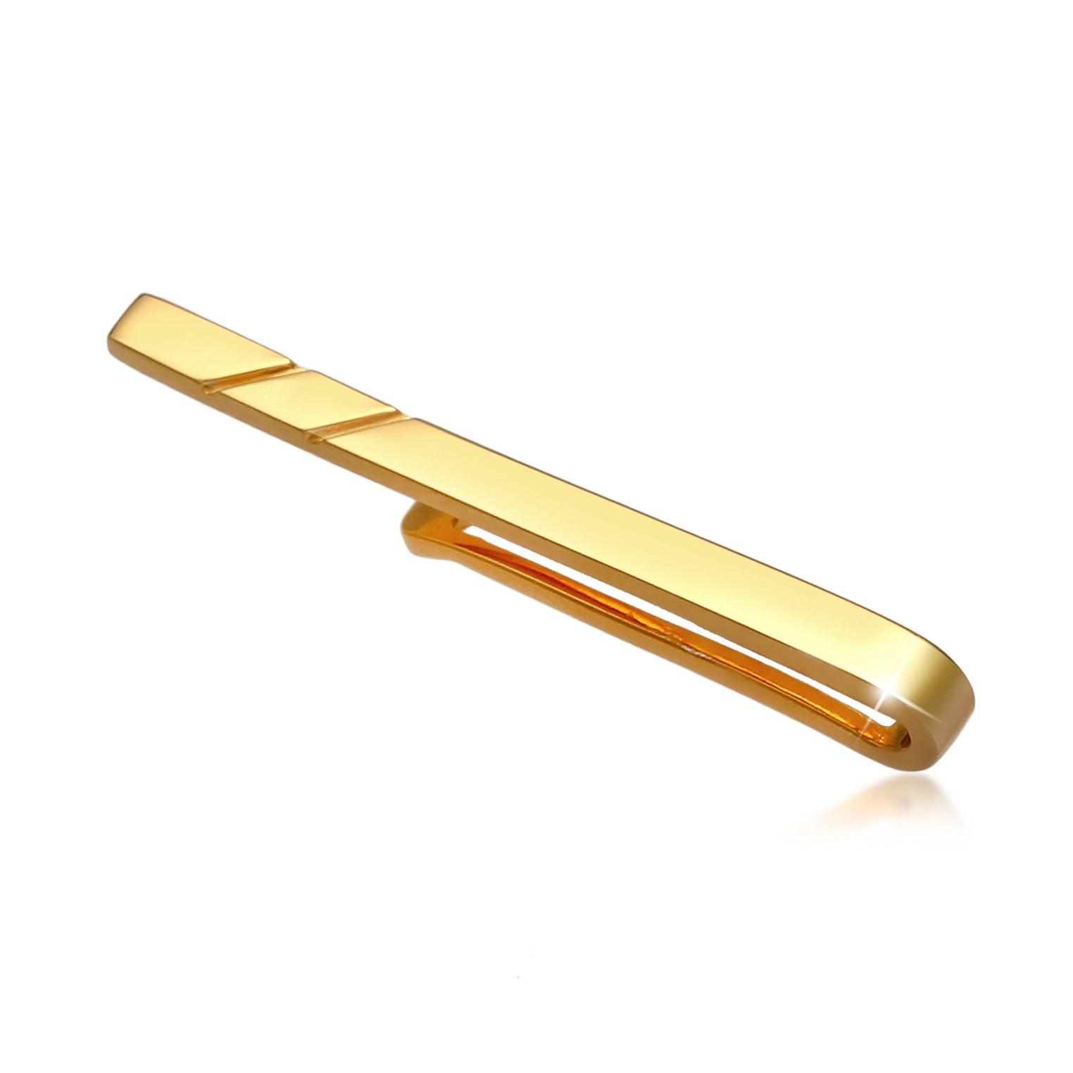 Gold - KUZZOI | Krawattennadel Basic | 925 Sterling Silber vergoldet