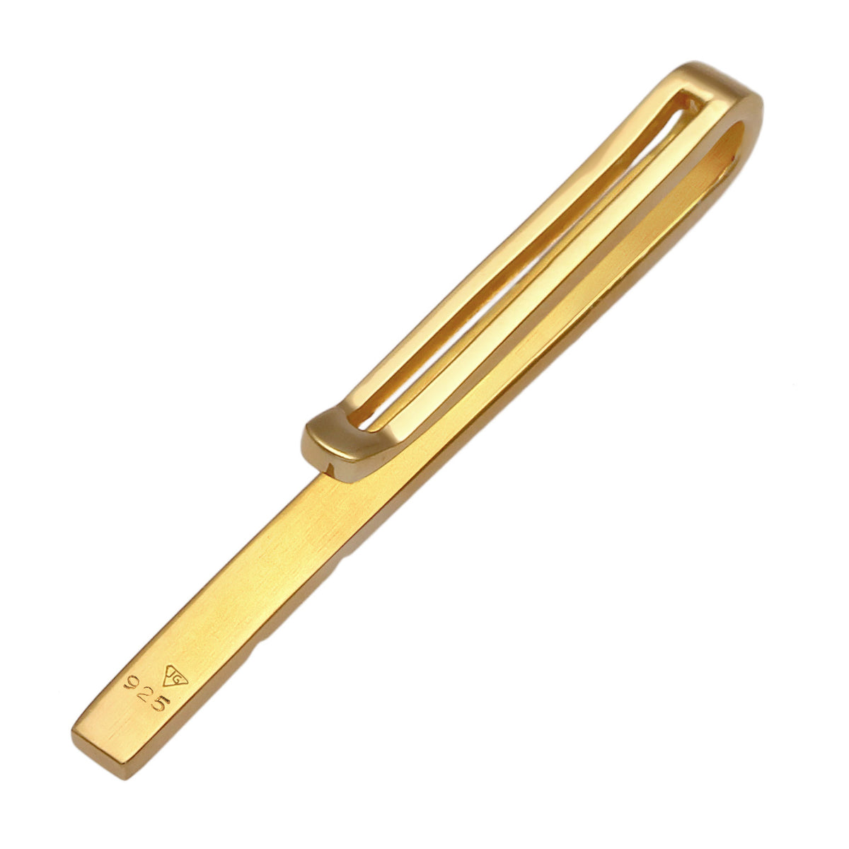 Gold - KUZZOI | Krawattennadel Basic | 925 Sterling Silber vergoldet