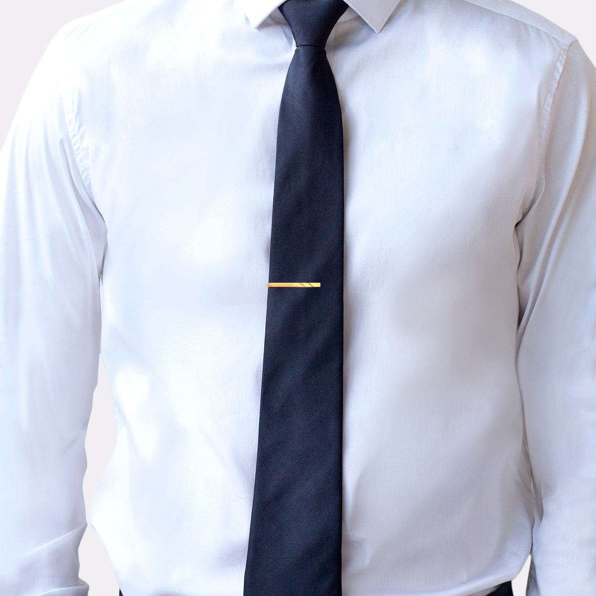 Gold - KUZZOI | Krawattennadel Basic | 925 Sterling Silber vergoldet