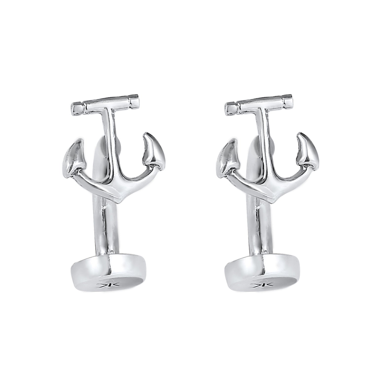 Silber - KUZZOI | Manschettenknopf Anker | 925er Sterling Silber