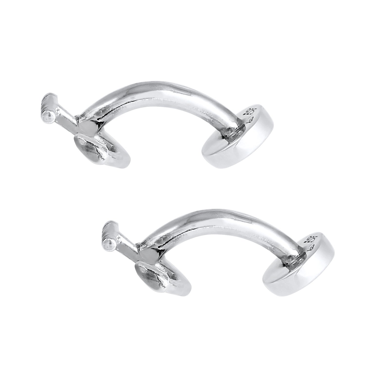 Silber - KUZZOI | Manschettenknopf Anker | 925er Sterling Silber