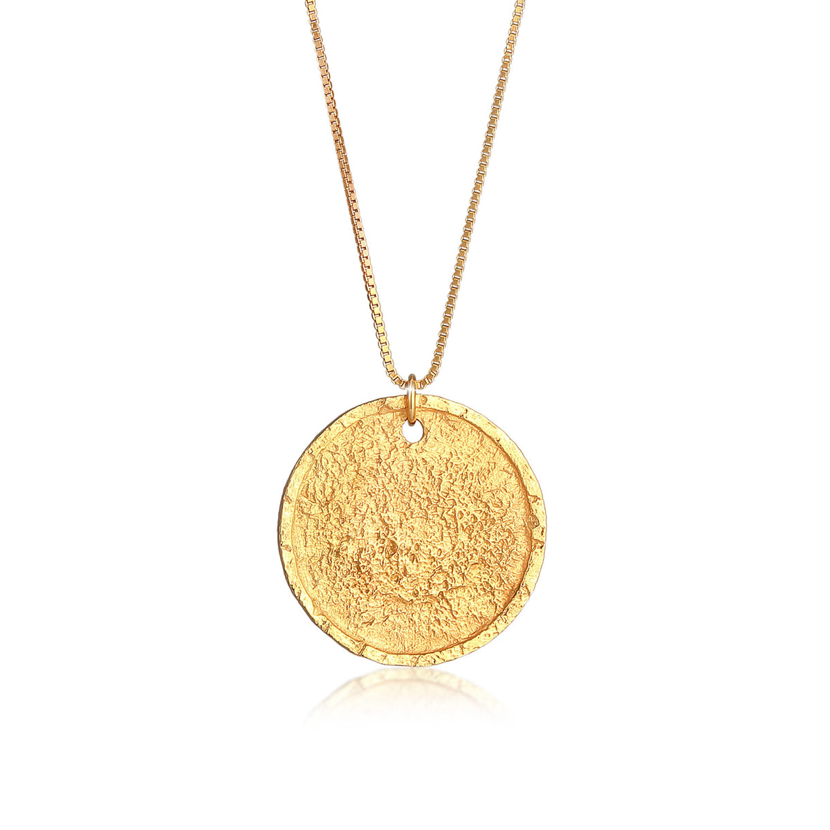 Gold - KUZZOI | Venezianer-Halskette Münze Vintage | 925er Sterling Silber vergoldet