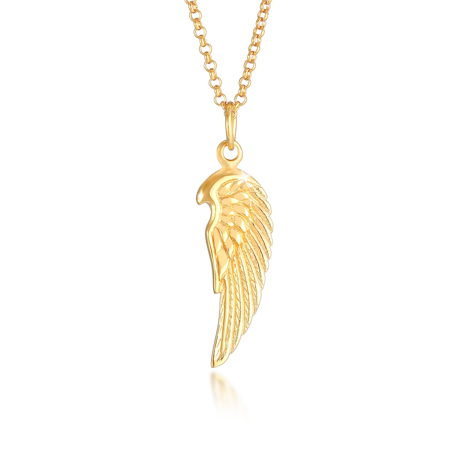 Gold - KUZZOI | Halskette Flügel | 925 Sterling Silber vergoldet