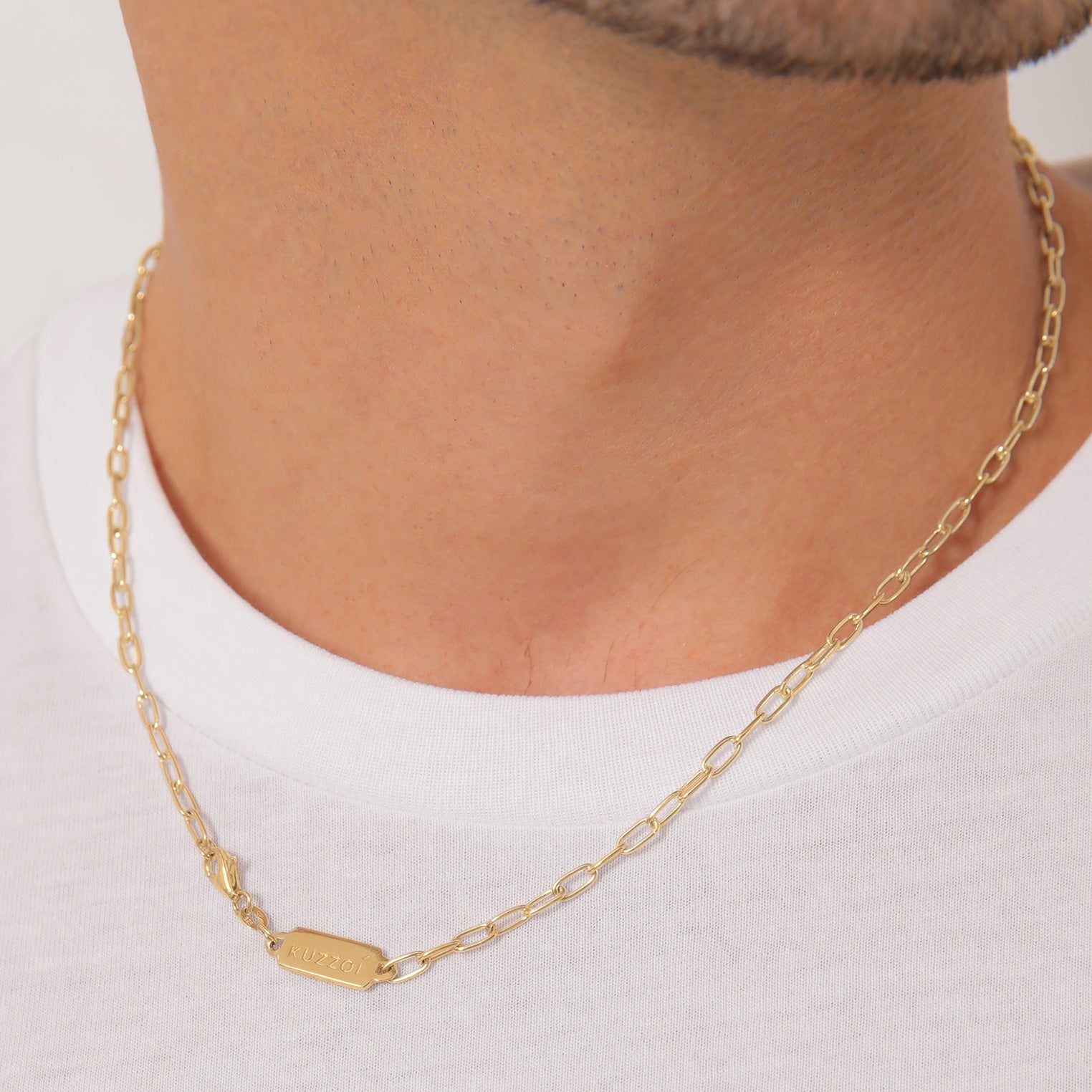 Gold - KUZZOI | Glieder-Halskette | 925 Sterling Silber vergoldet