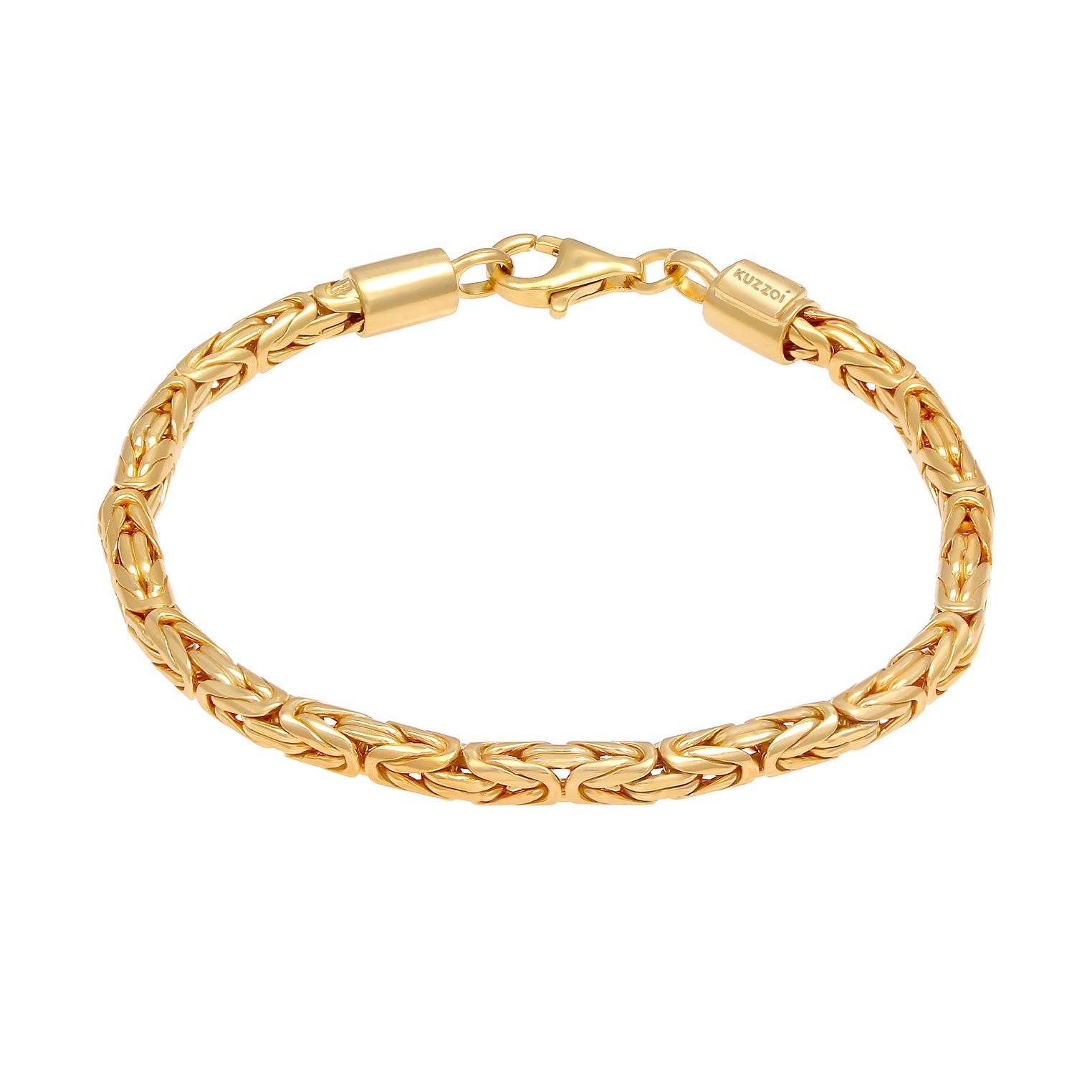 Gold - KUZZOI | Königs-Armband | 925 Sterling Silber vergoldet