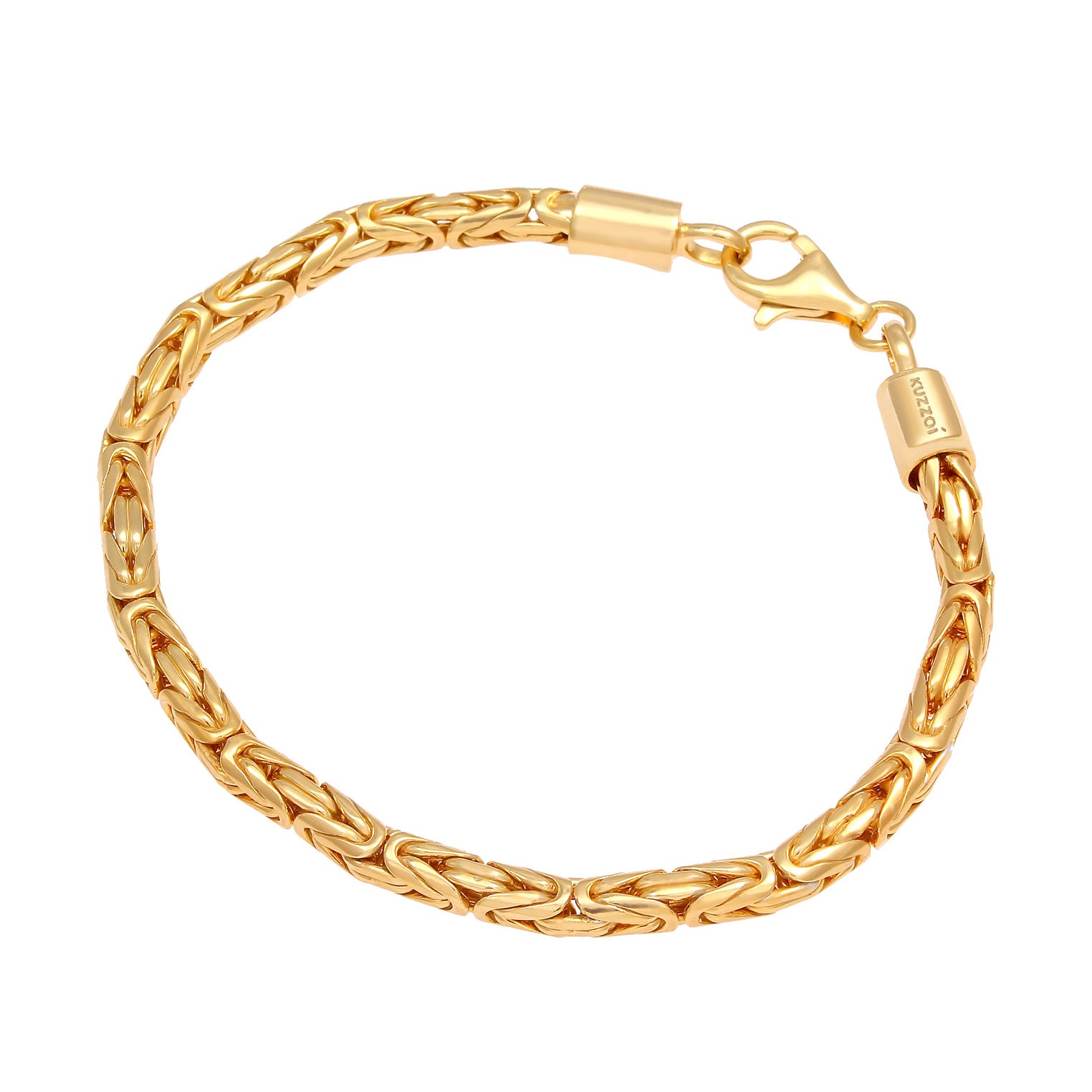 Gold - KUZZOI | Königs-Armband | 925 Sterling Silber vergoldet