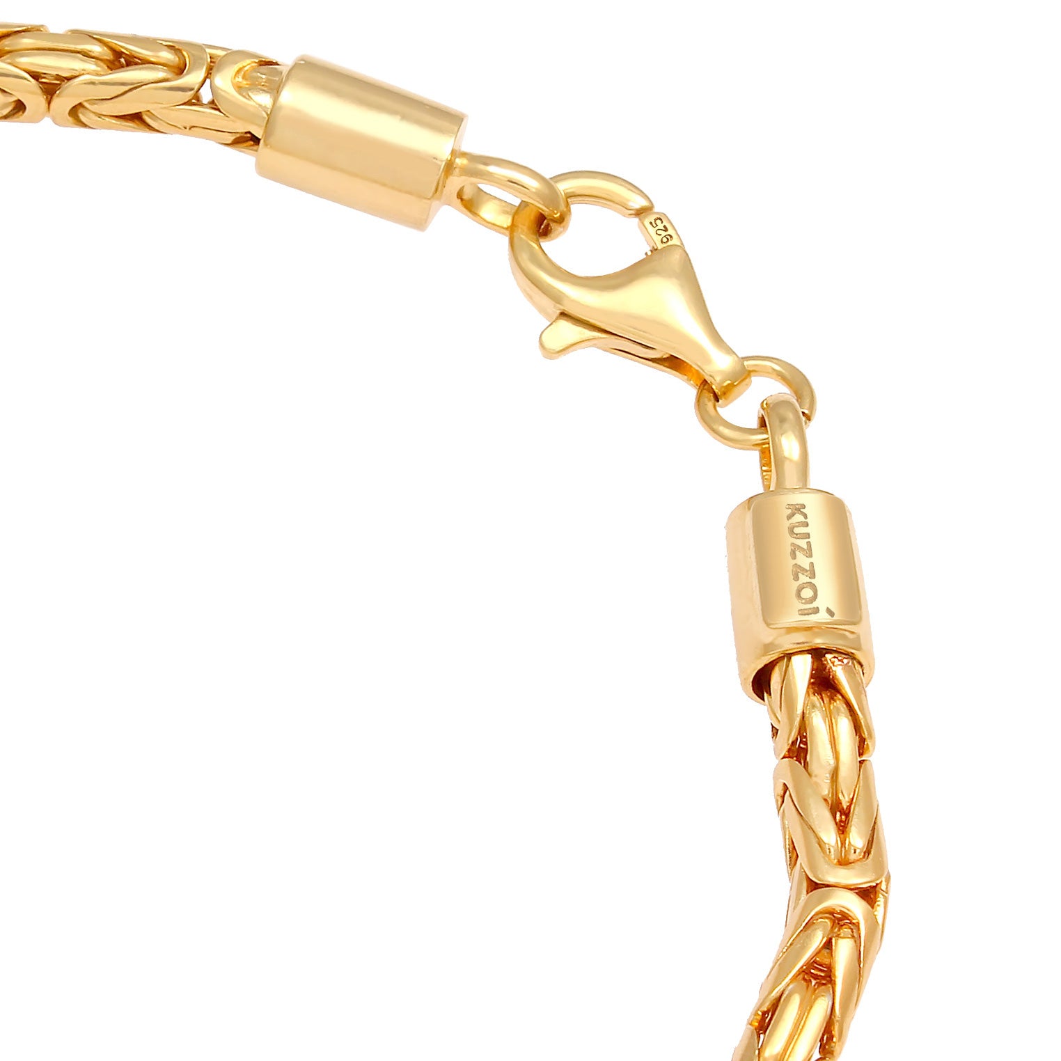 Gold - KUZZOI | Königs-Armband | 925 Sterling Silber vergoldet