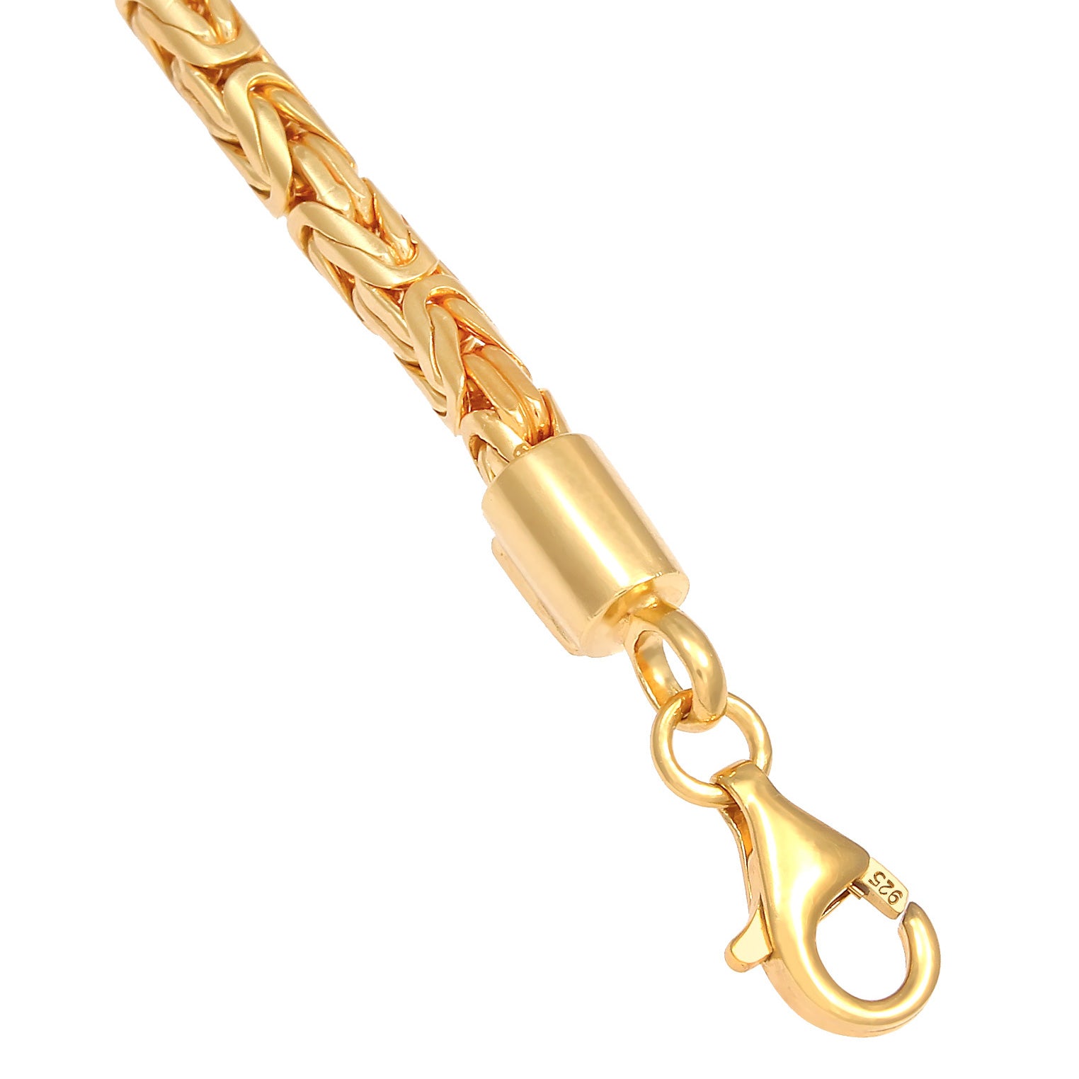 Gold - KUZZOI | Königs-Armband | 925 Sterling Silber vergoldet