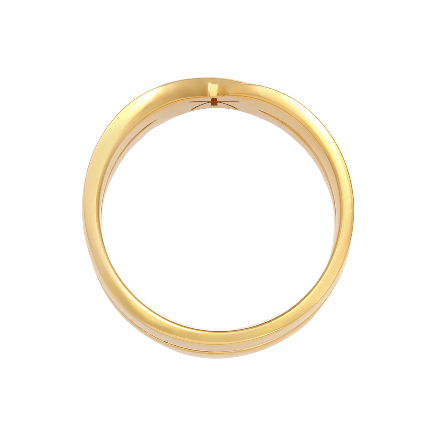 Gold - KUZZOI | Ring Kreuz | 925 Sterling Silber vergoldet