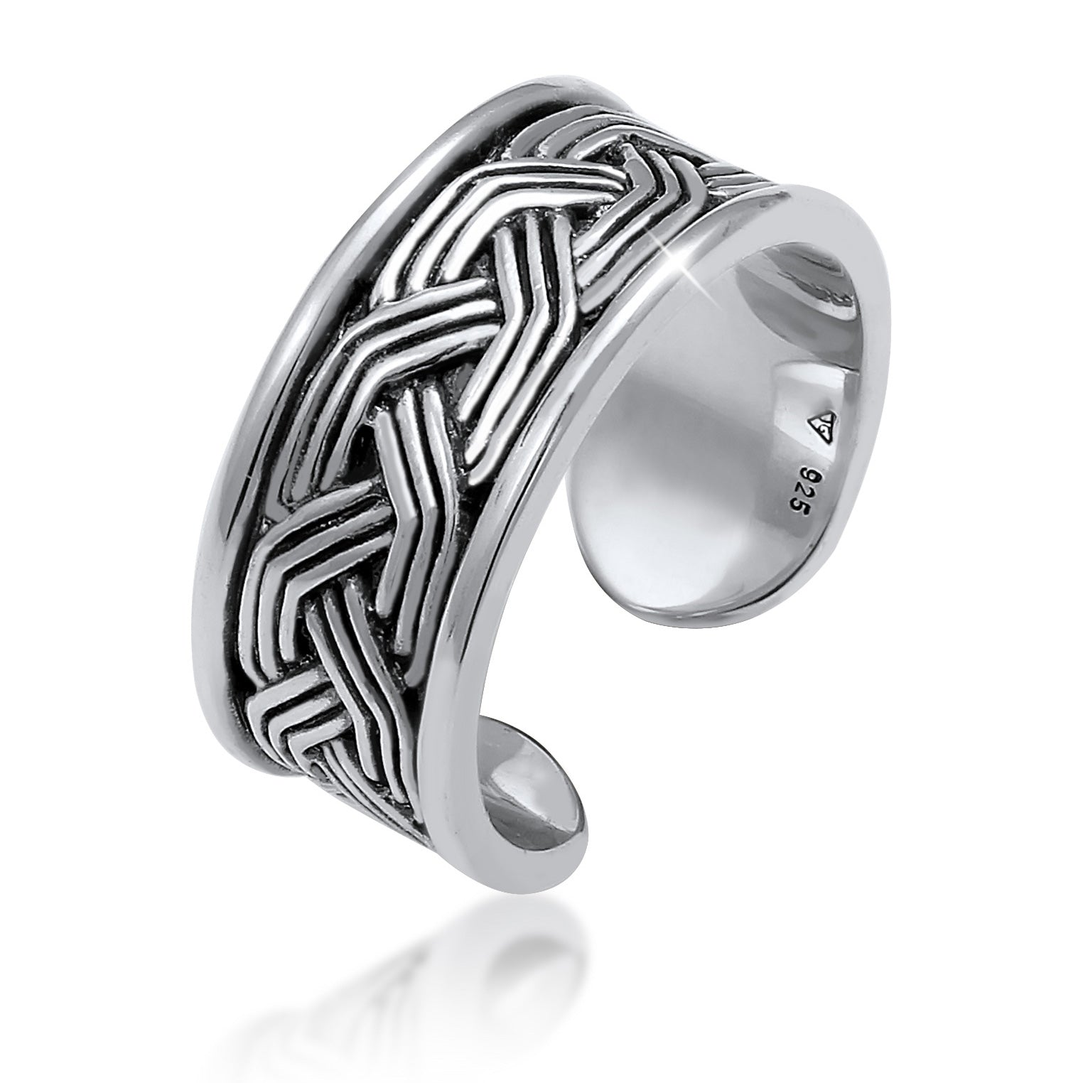 Silber - KUZZOI | Ring Ornament Offen | 925er Sterling Silber
