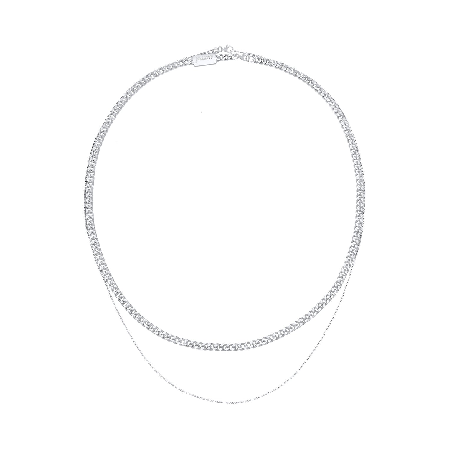 Silber - KUZZOI | Venezianer-Halskette Set| 925er Sterling Silber