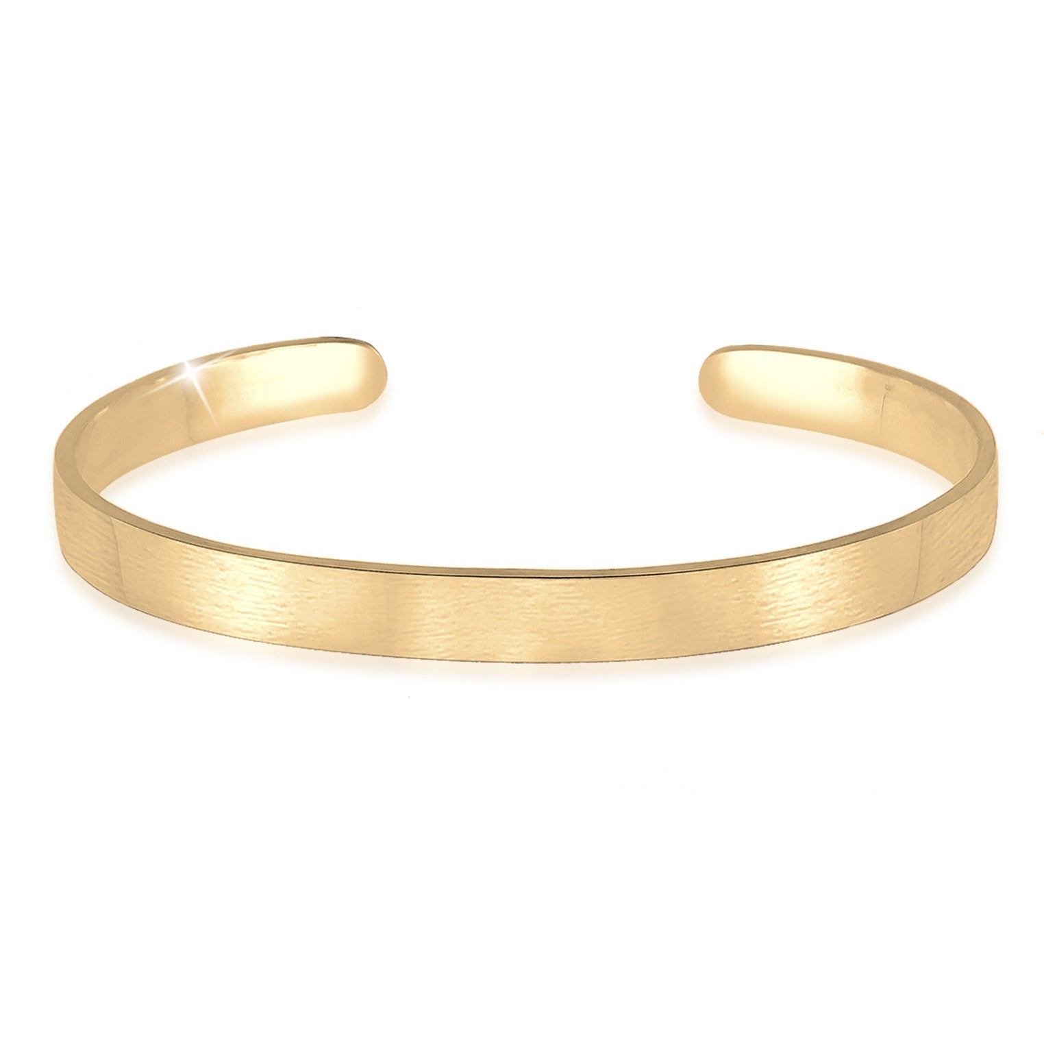 Gold - KUZZOI | Armreif Basic Matt | 925 Sterling Silber vergoldet