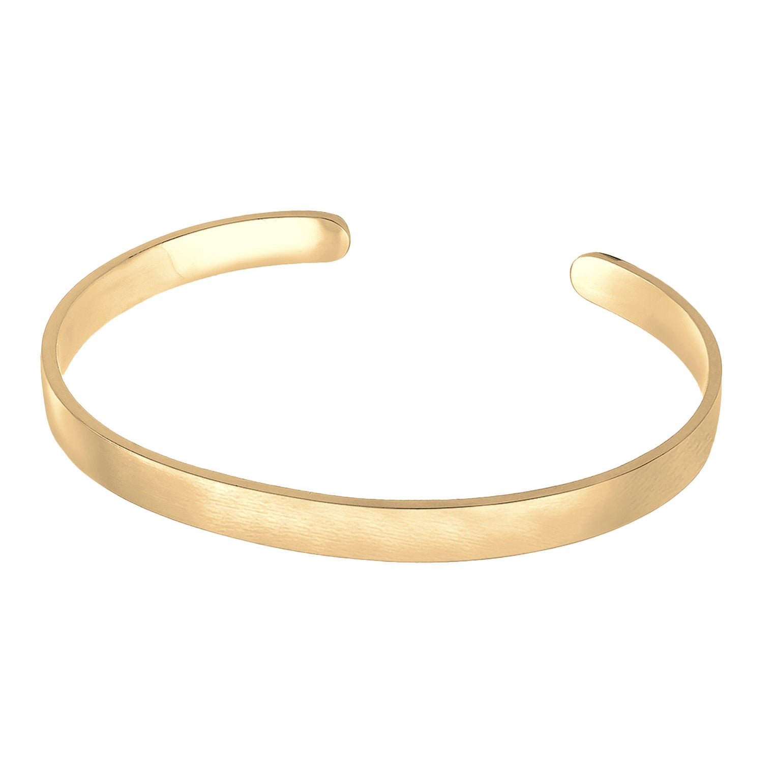 Gold - KUZZOI | Armreif Basic Matt | 925 Sterling Silber vergoldet