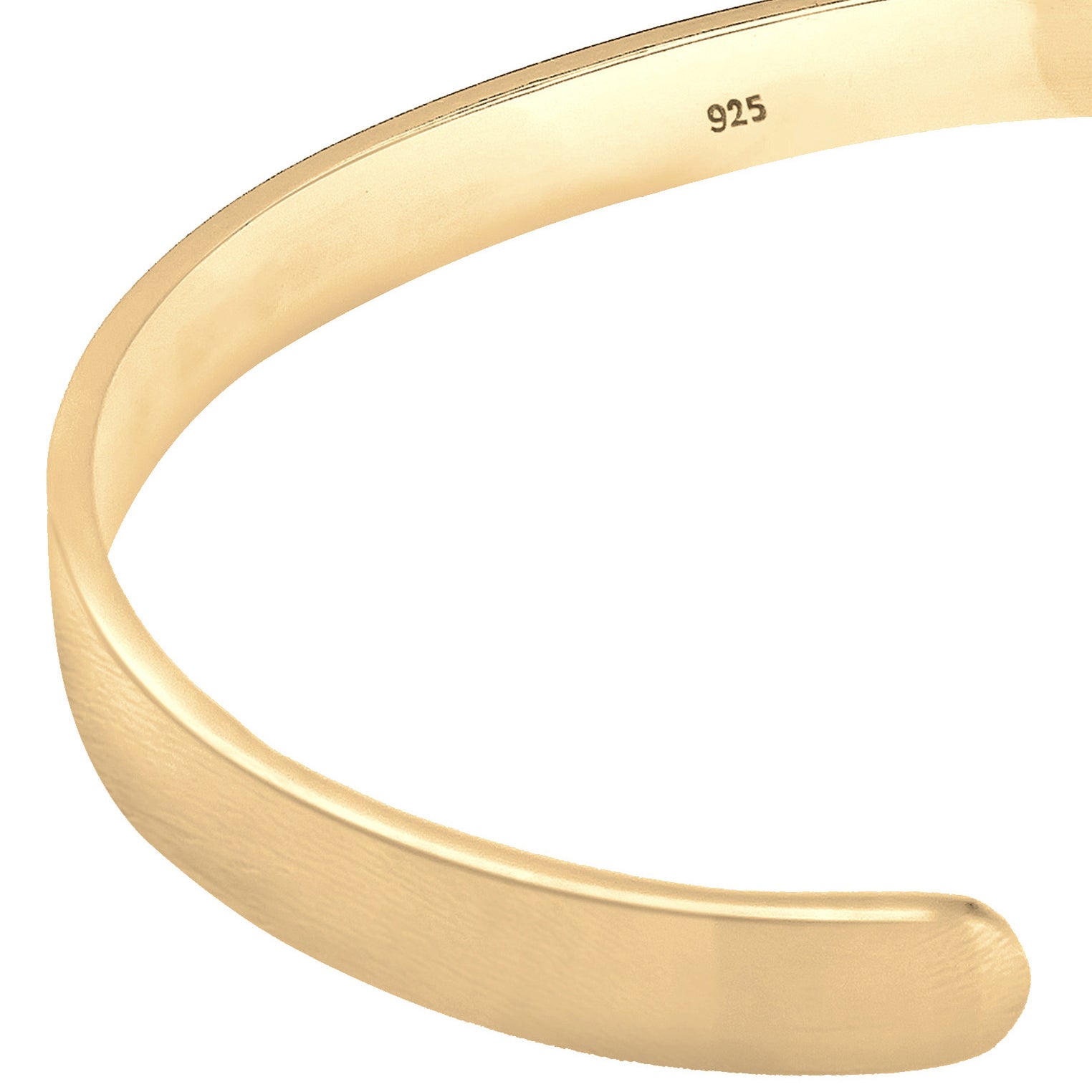 Gold - KUZZOI | Armreif Basic Matt | 925 Sterling Silber vergoldet