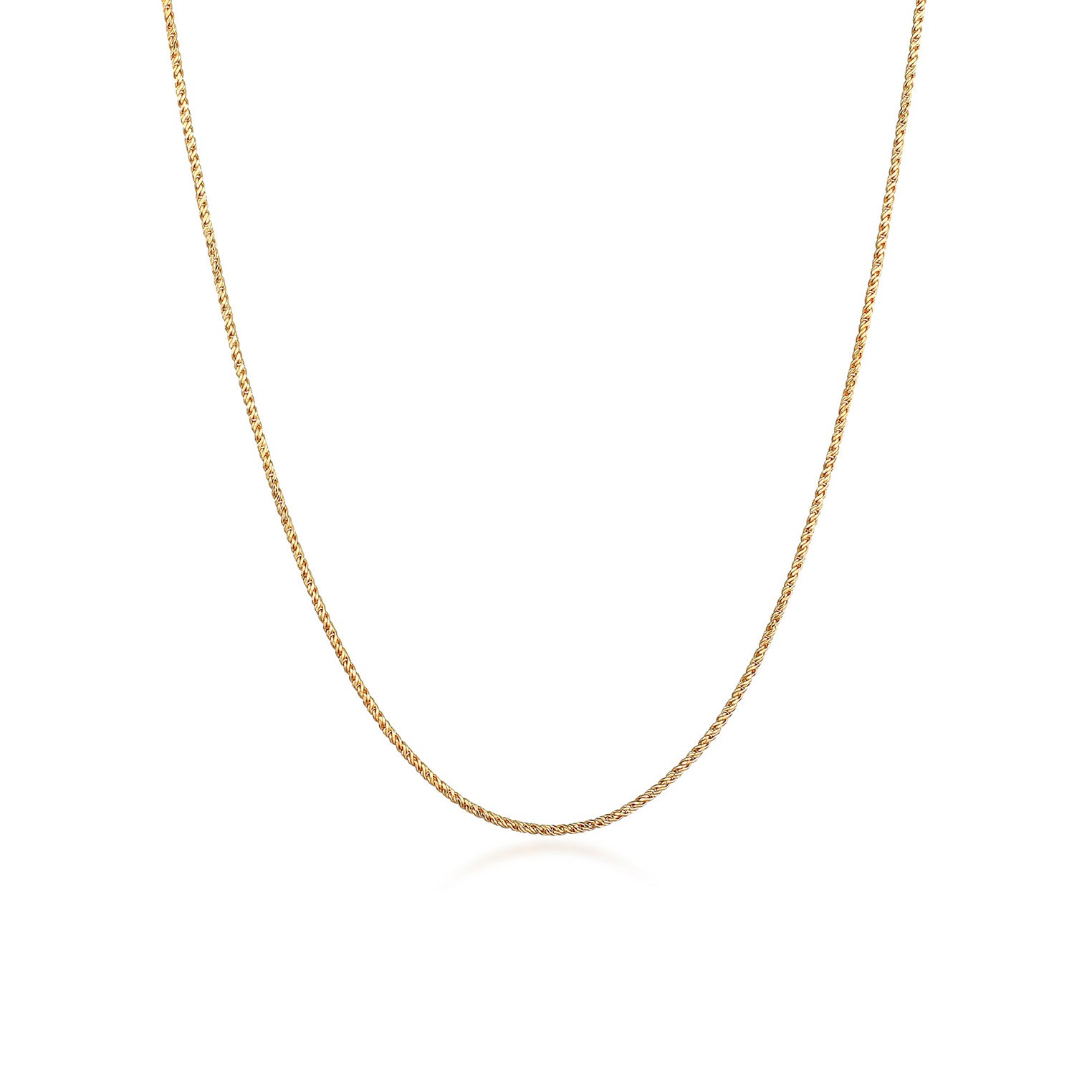 Gold - KUZZOI | Kordel-Halskette Gedreht | 925er Sterling Silber vergoldet