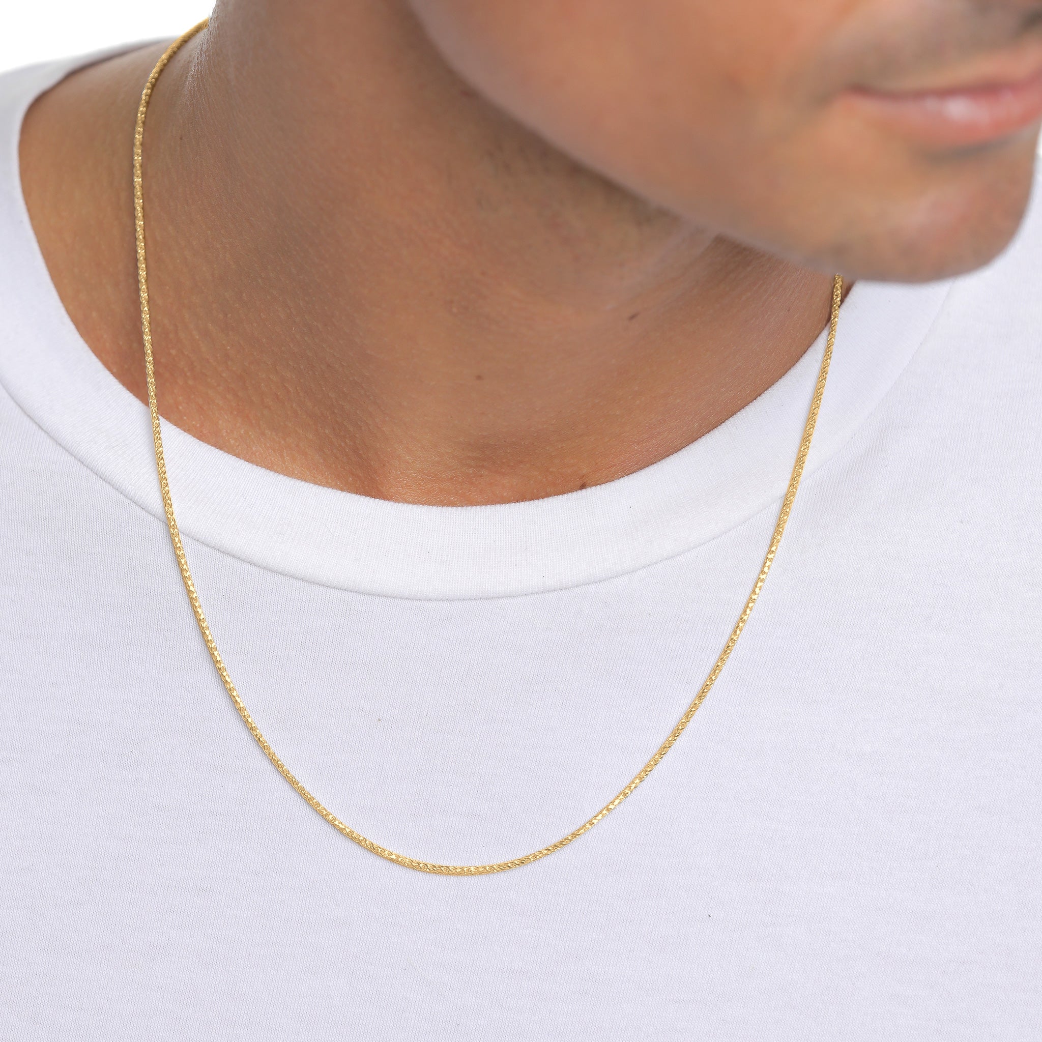 Gold - KUZZOI | Kordel-Halskette Gedreht | 925er Sterling Silber vergoldet